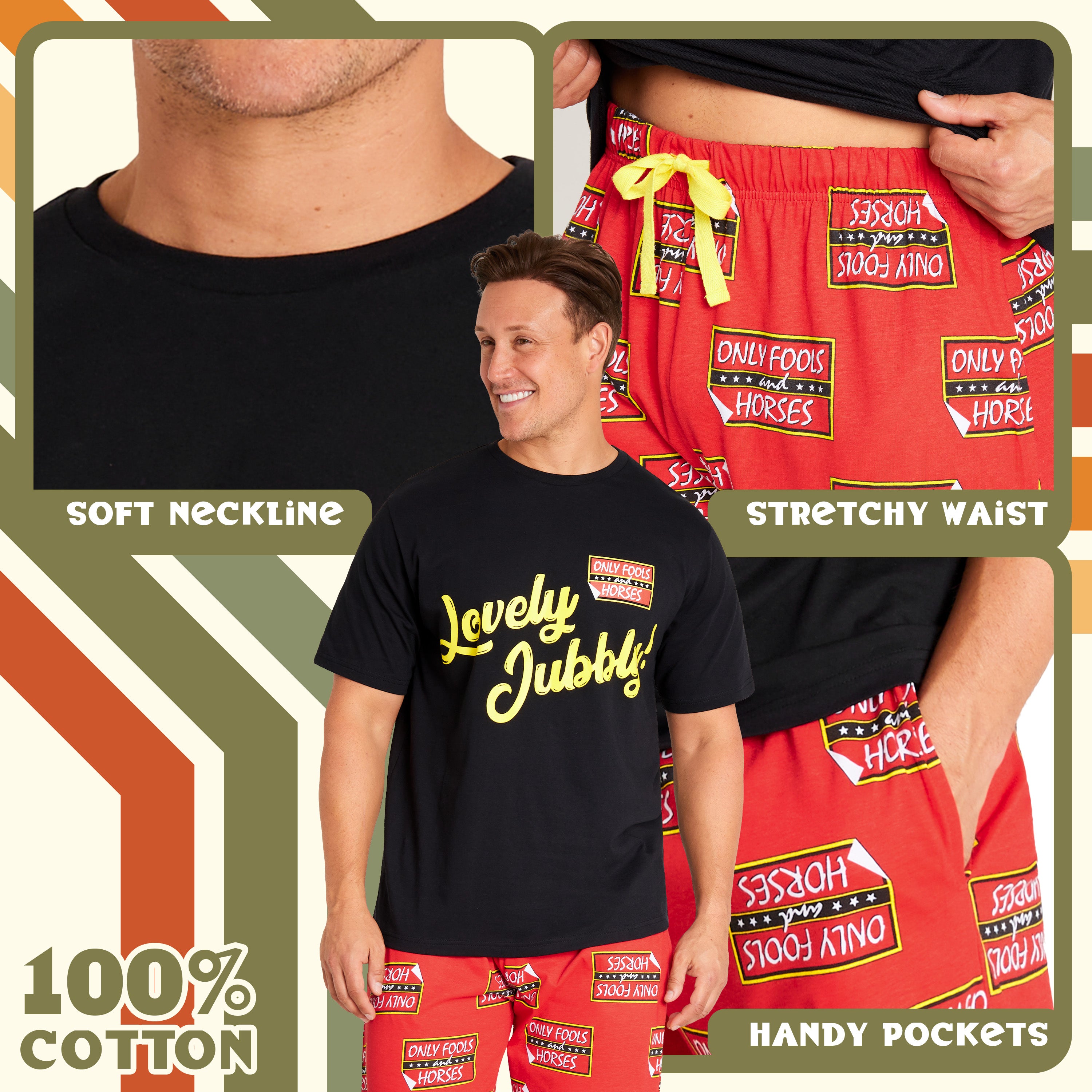 only-fools-and-horses-pyjama-homme-coton-t-shirt-pantalon-taille-l image 5