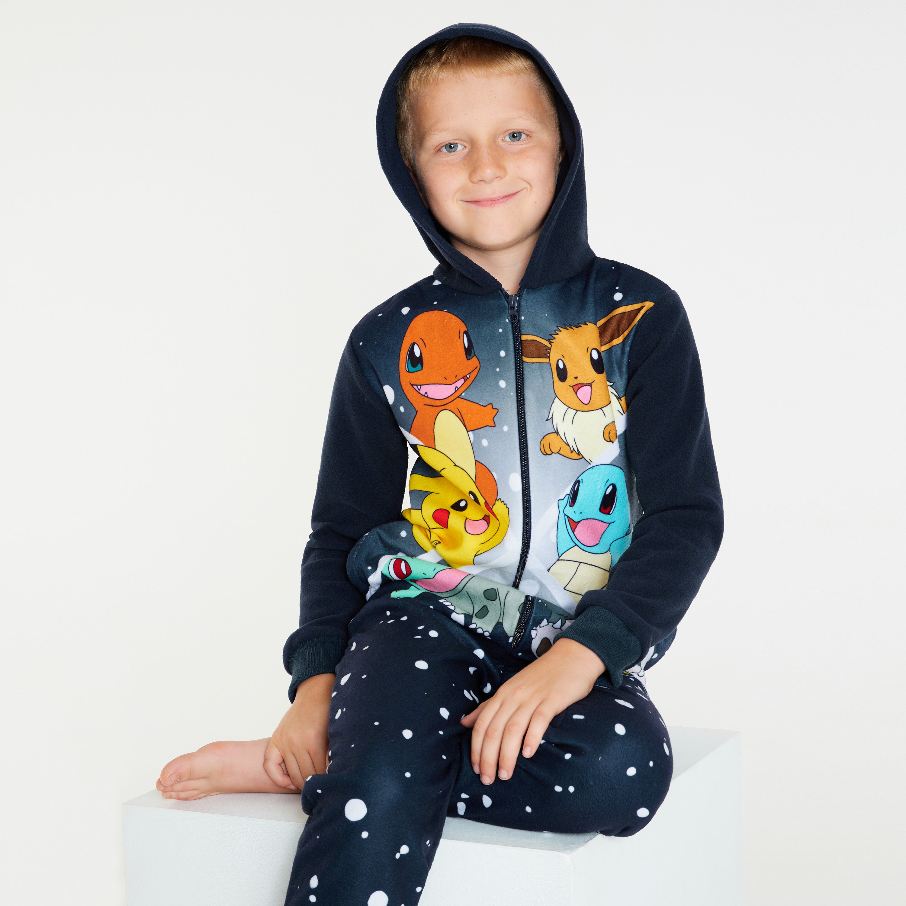 pok-mon-combinaison-pyjama-gar-on-polaire-7-8-ans-capuche image 3