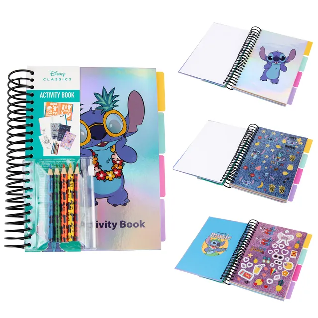 disney-stitch-livre-autocollants-1000-stickers-coloriage-avec-crayons image 1