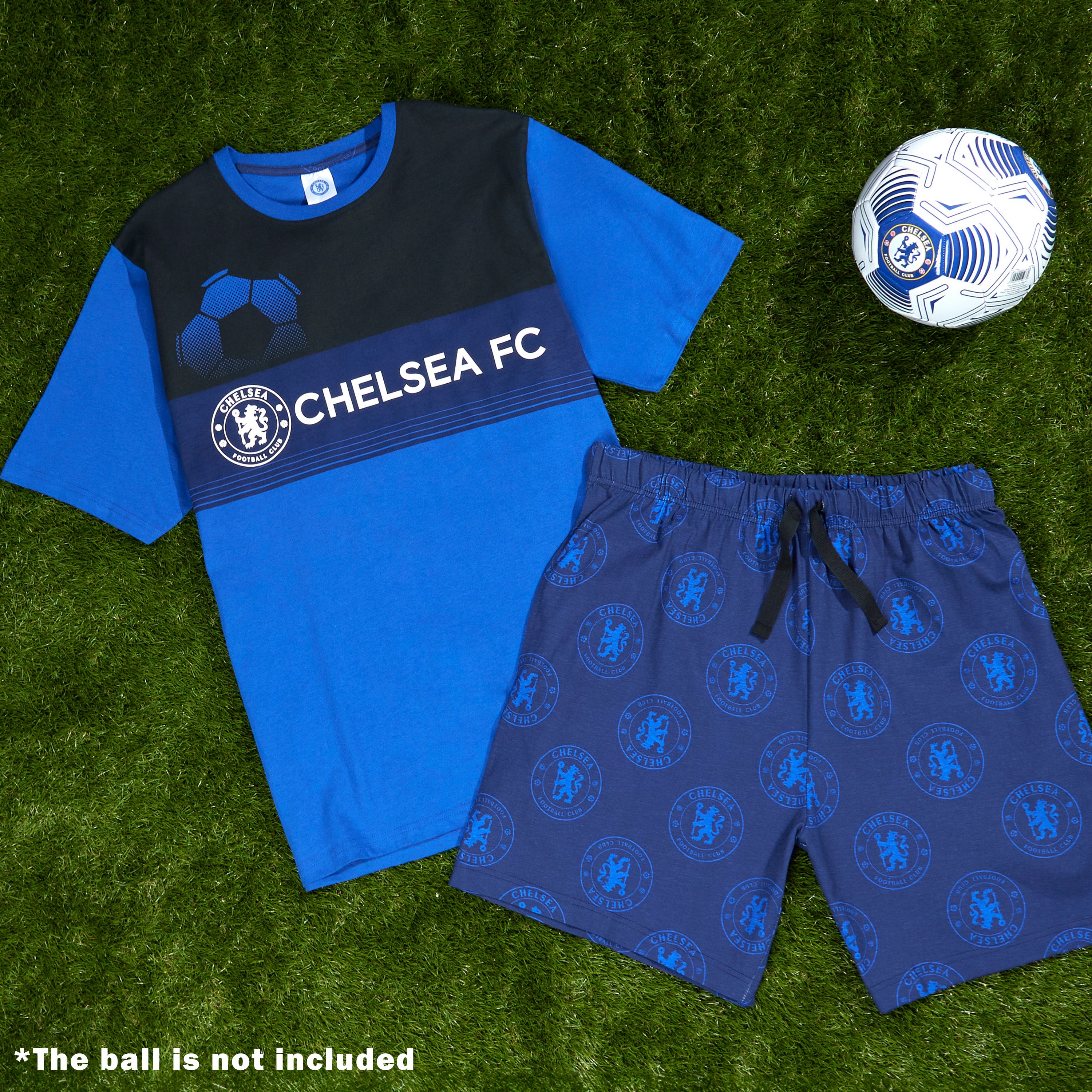 chelsea-pyjama-homme-short-coton-bleu-marine-noir image 2