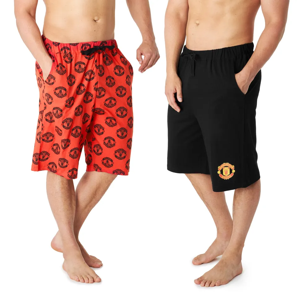 manchester-united-short-pyjama-coton-lot-2-taille-m image 1