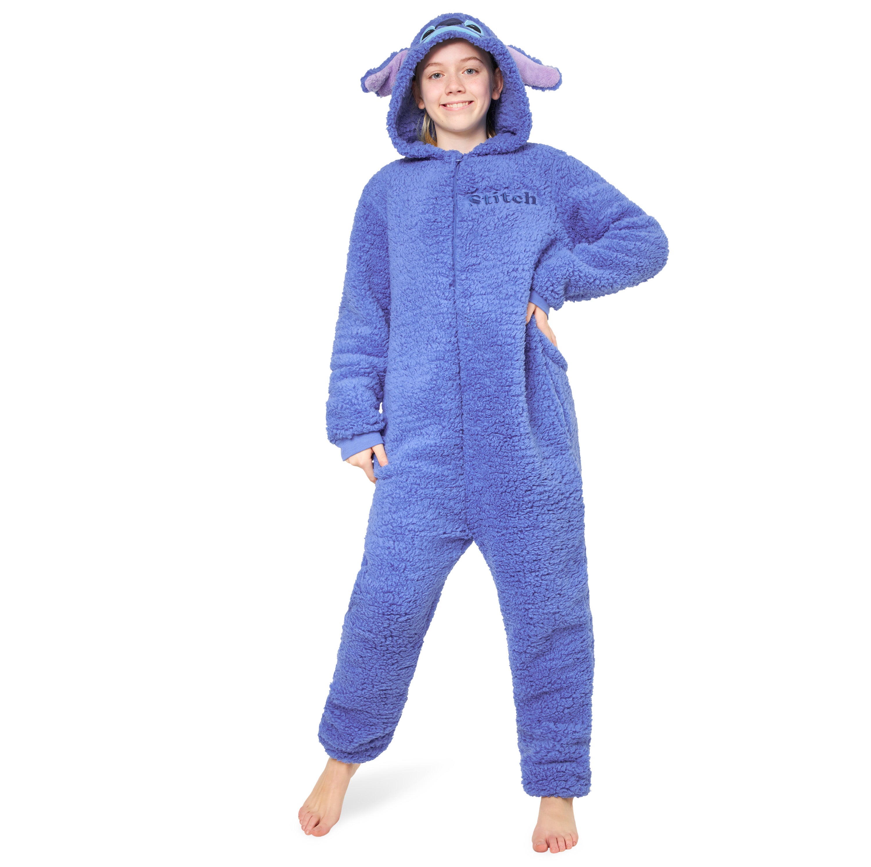 disney-stitch-onesie-enfant-polaire-capuche-7-15-ans image 1