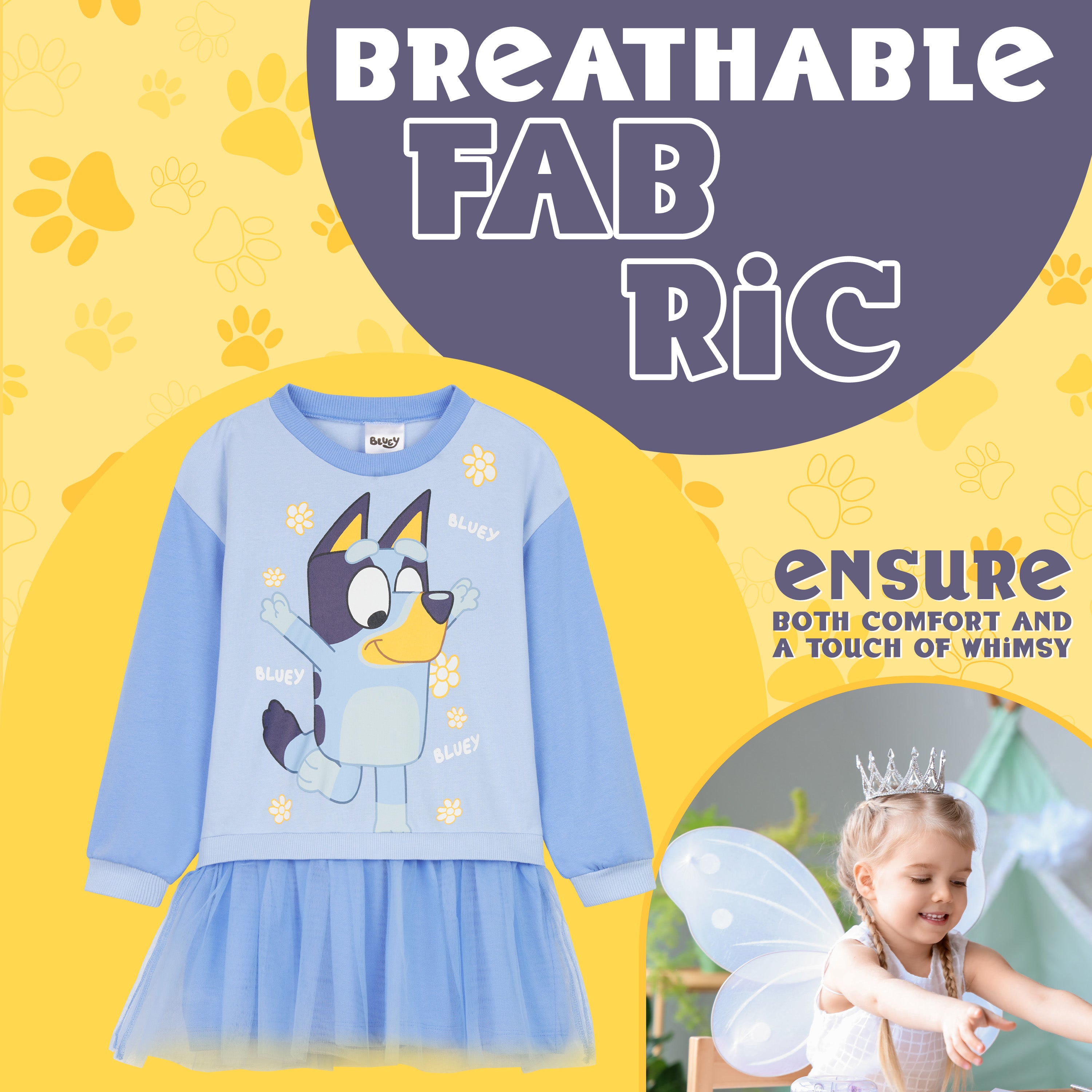 get-trend-girls-robe-bluey-fille-pull-tutu-2-8-ans image 3
