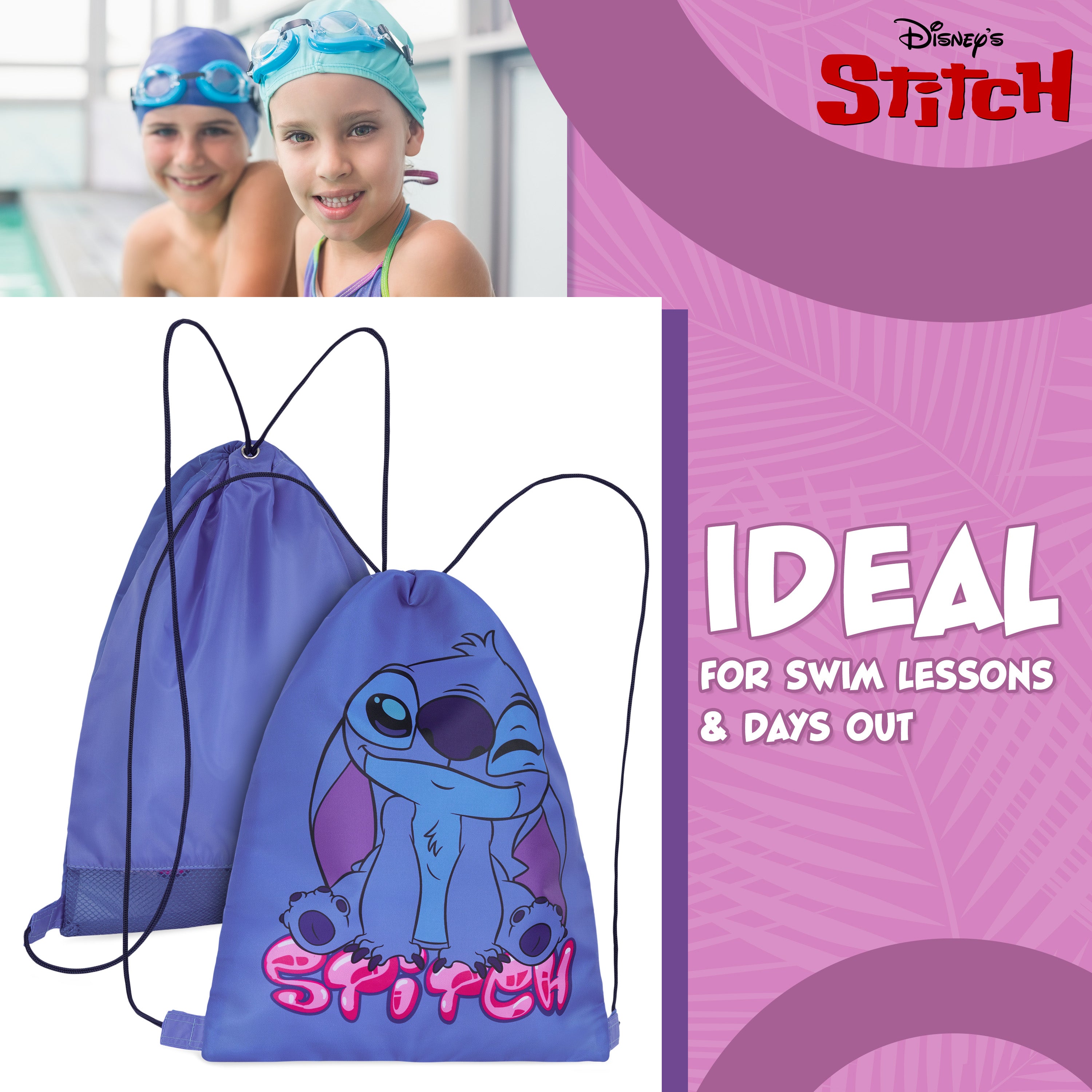 disney-stitch-sac-piscine-enfant-cordon-29-x-38-cm image 4