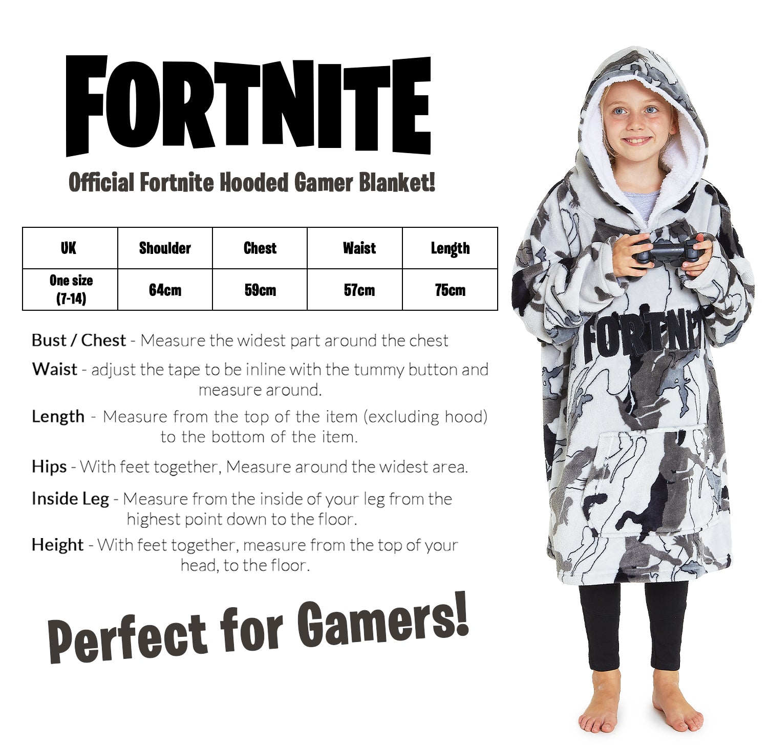 fortnite-sweat-plaid-ado-polaire-sherpa-extra-long-14-ans image 2