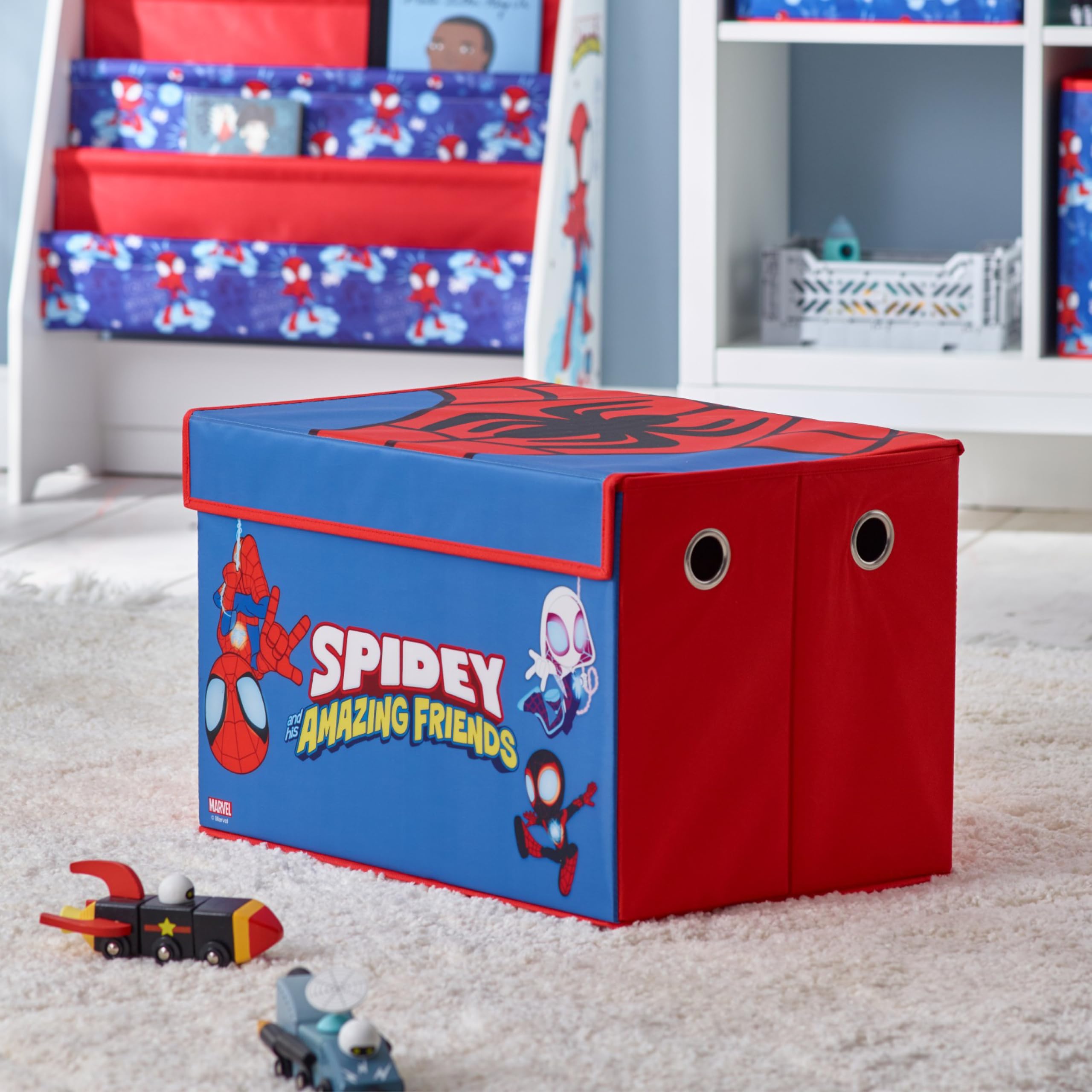 marvel-spiderman-bo-te-rangement-tissu-50-cm-jouets-pliable image 2