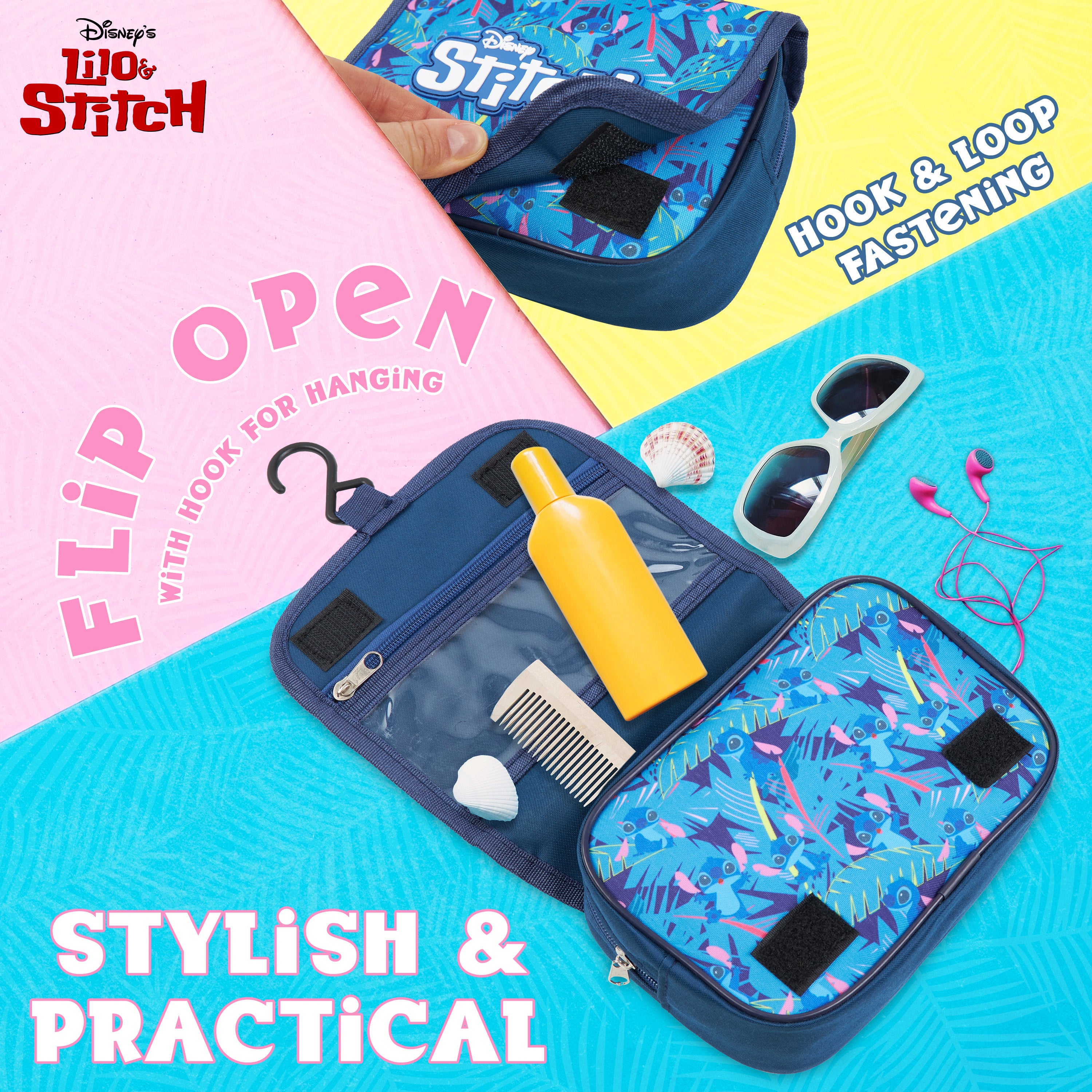 disney-stitch-trousse-de-toilette-suspendue-bleue-crochet image 5