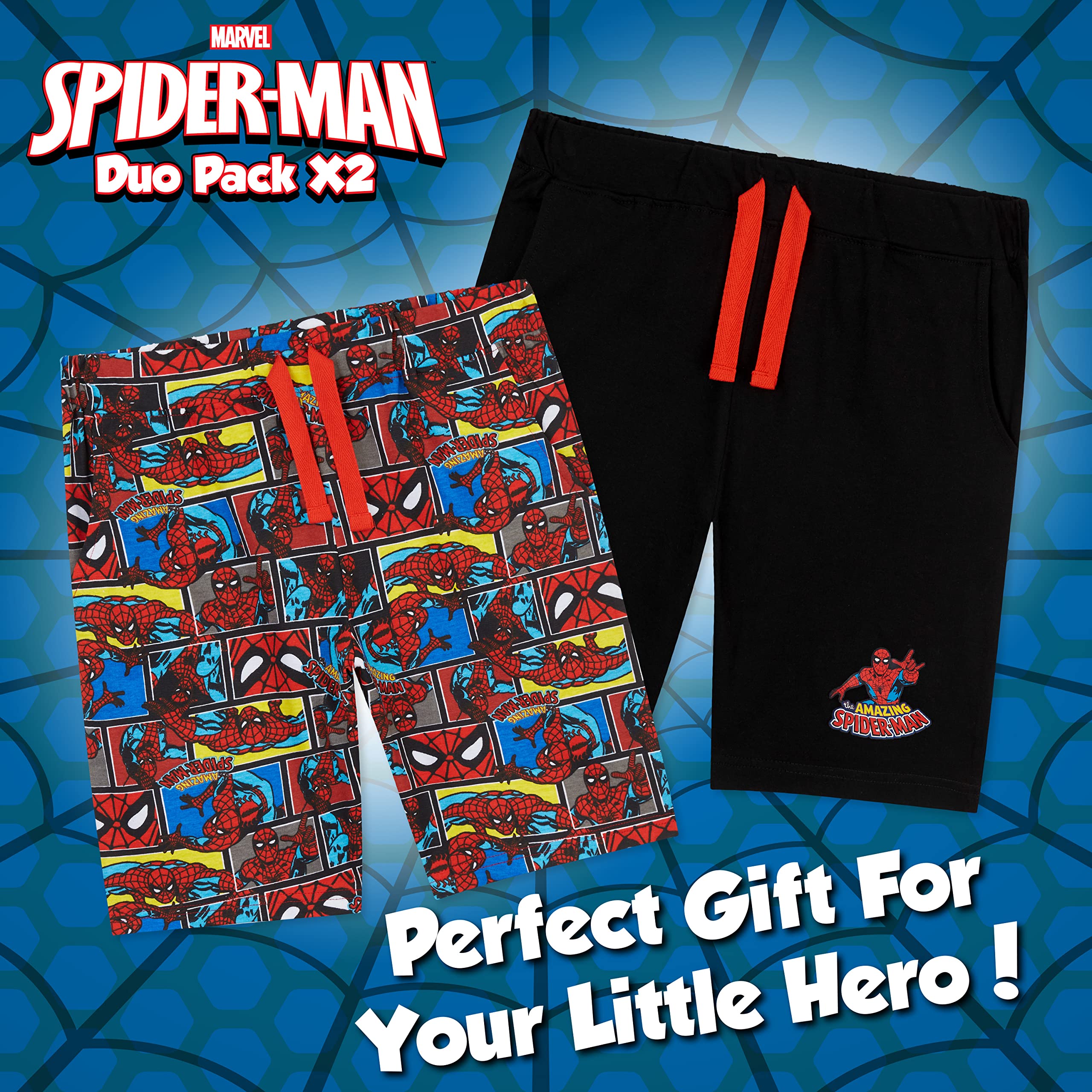 marvel-spider-man-short-gar-on-coton-lot-2-bermuda-poches-2-14-ans image 4
