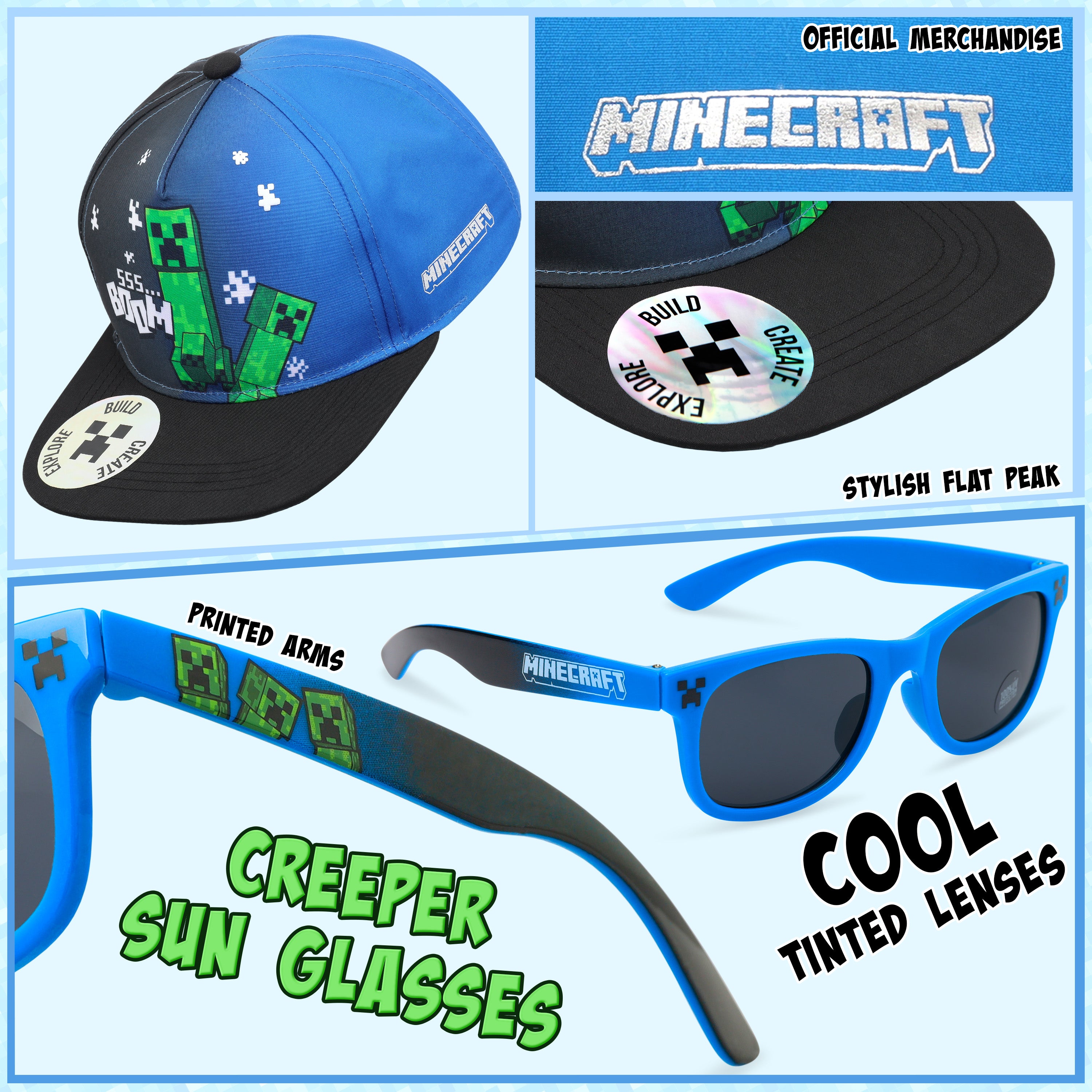 minecraft-casquette-baseball-lunettes-enfant-gar-on-uv image 5