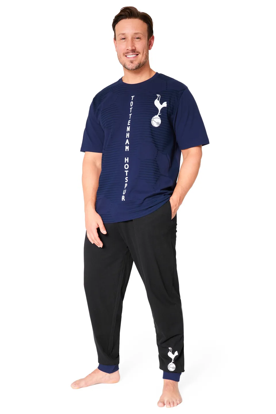 tottenham-hotspur-men-pyjama-homme-bleu-marine-noir image 1