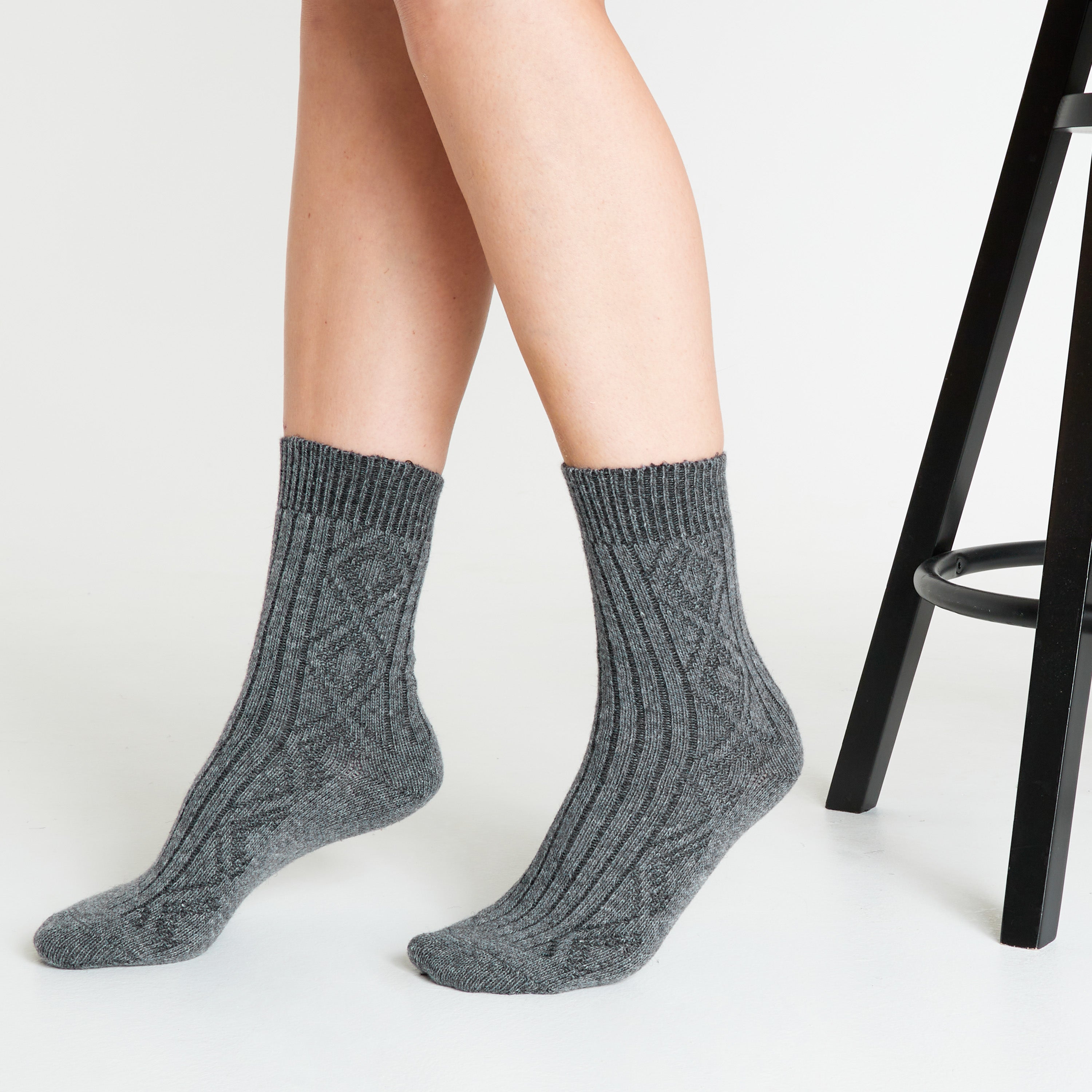 citycomfort-chaussettes-femme-bleu-gris-lot-de-5-laine-chaude image 6