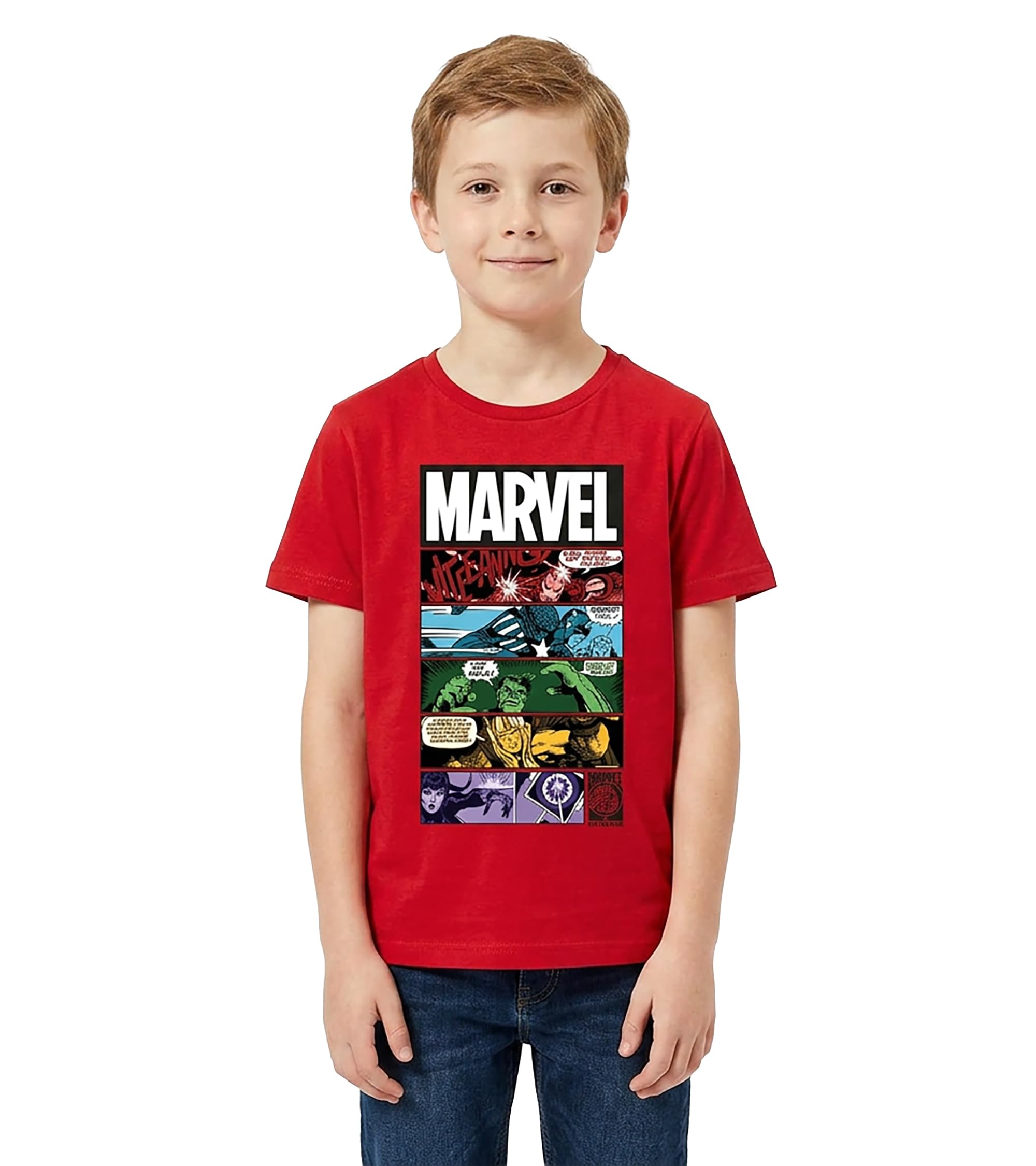 marvel-t-shirt-gar-on-6-ans-blanc-super-h-ros-coton image 7
