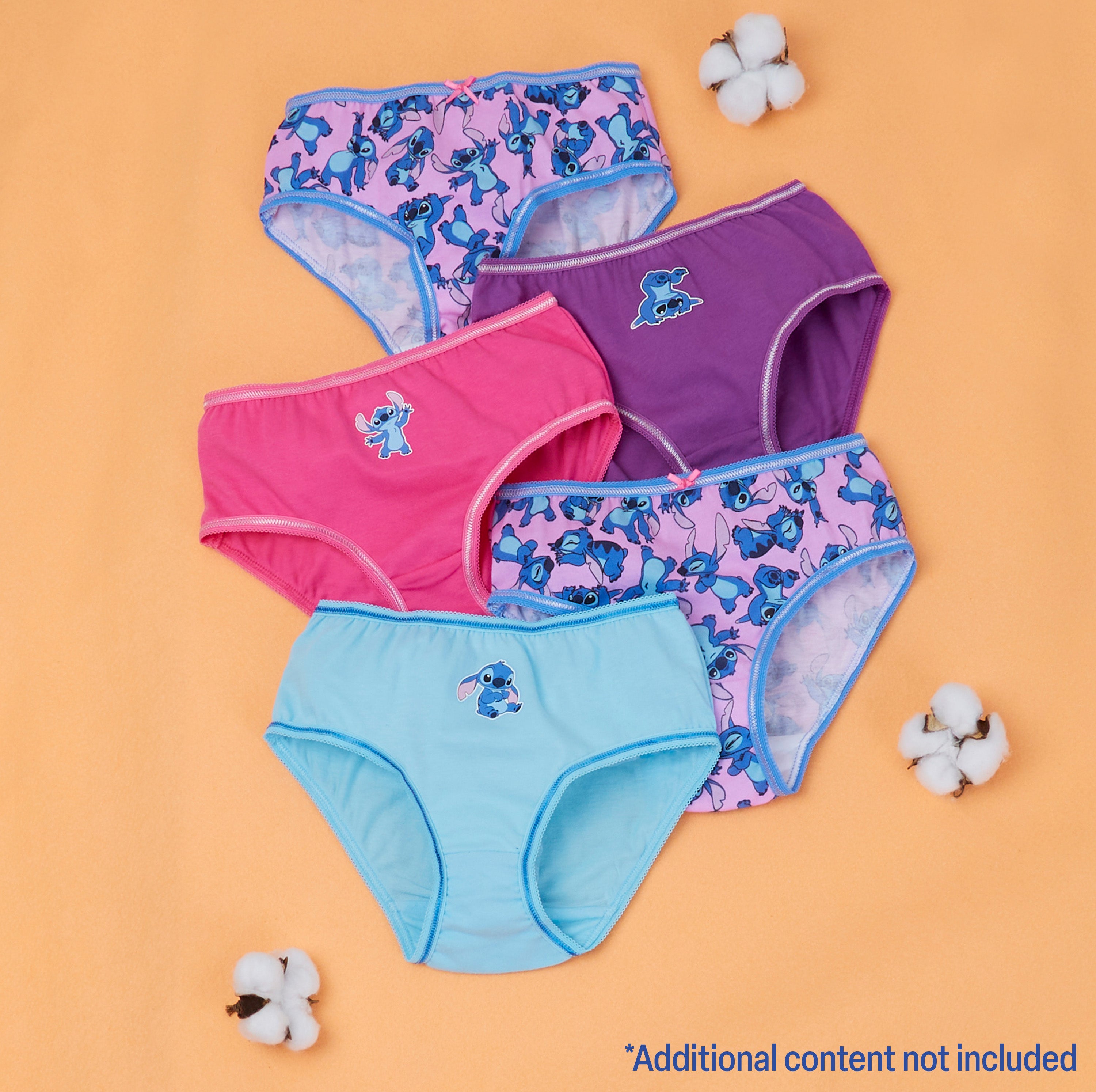 disney-stitch-culottes-fille-coton-pack-de-5-color image 2