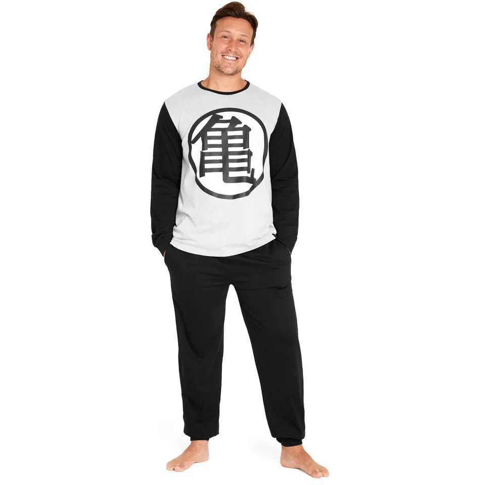 dragon-ball-z-pyjama-homme-manches-longues-noir-gris-taille-m image 1