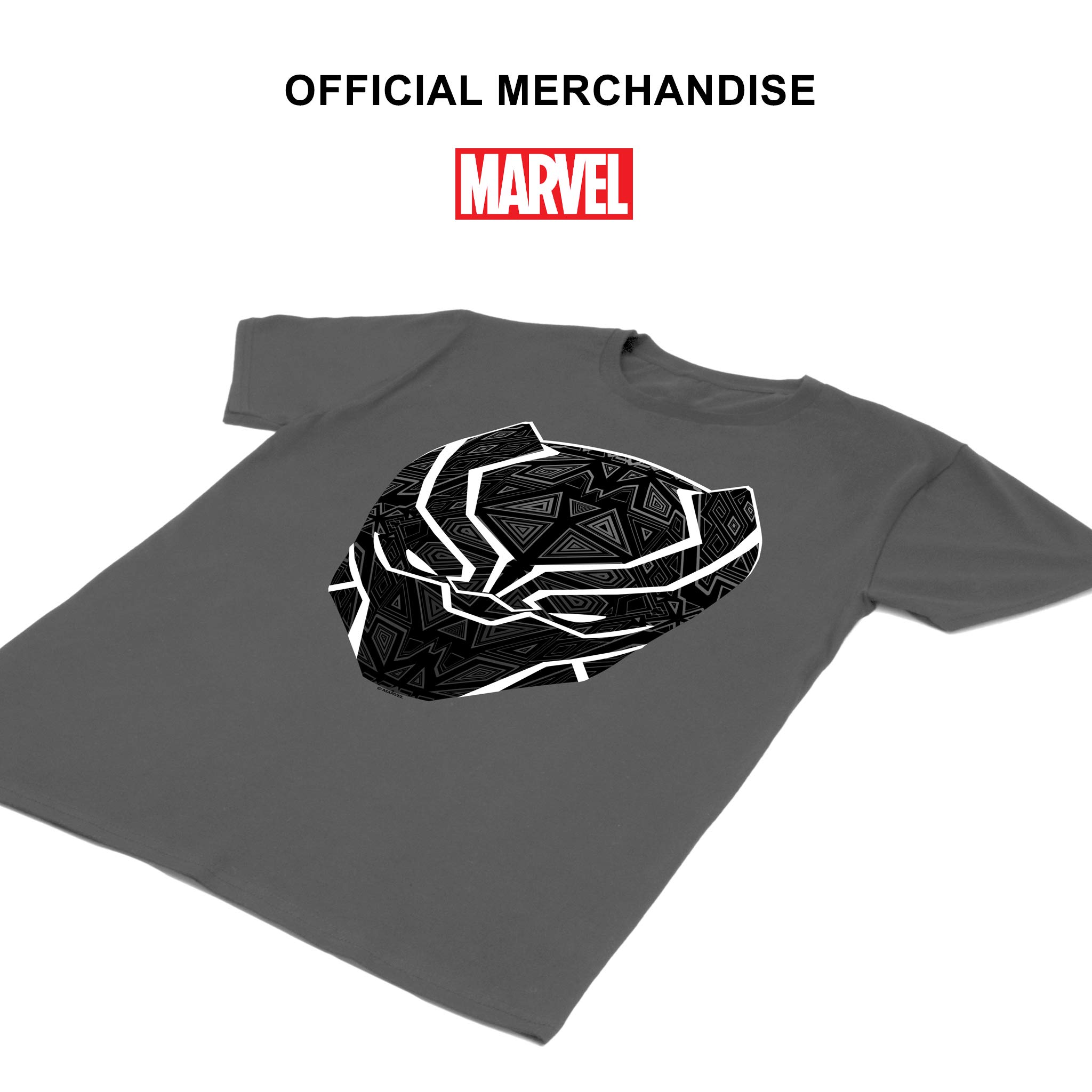 marvel-black-panther-t-challa-mask-t-shirt-homme-noir-l image 2