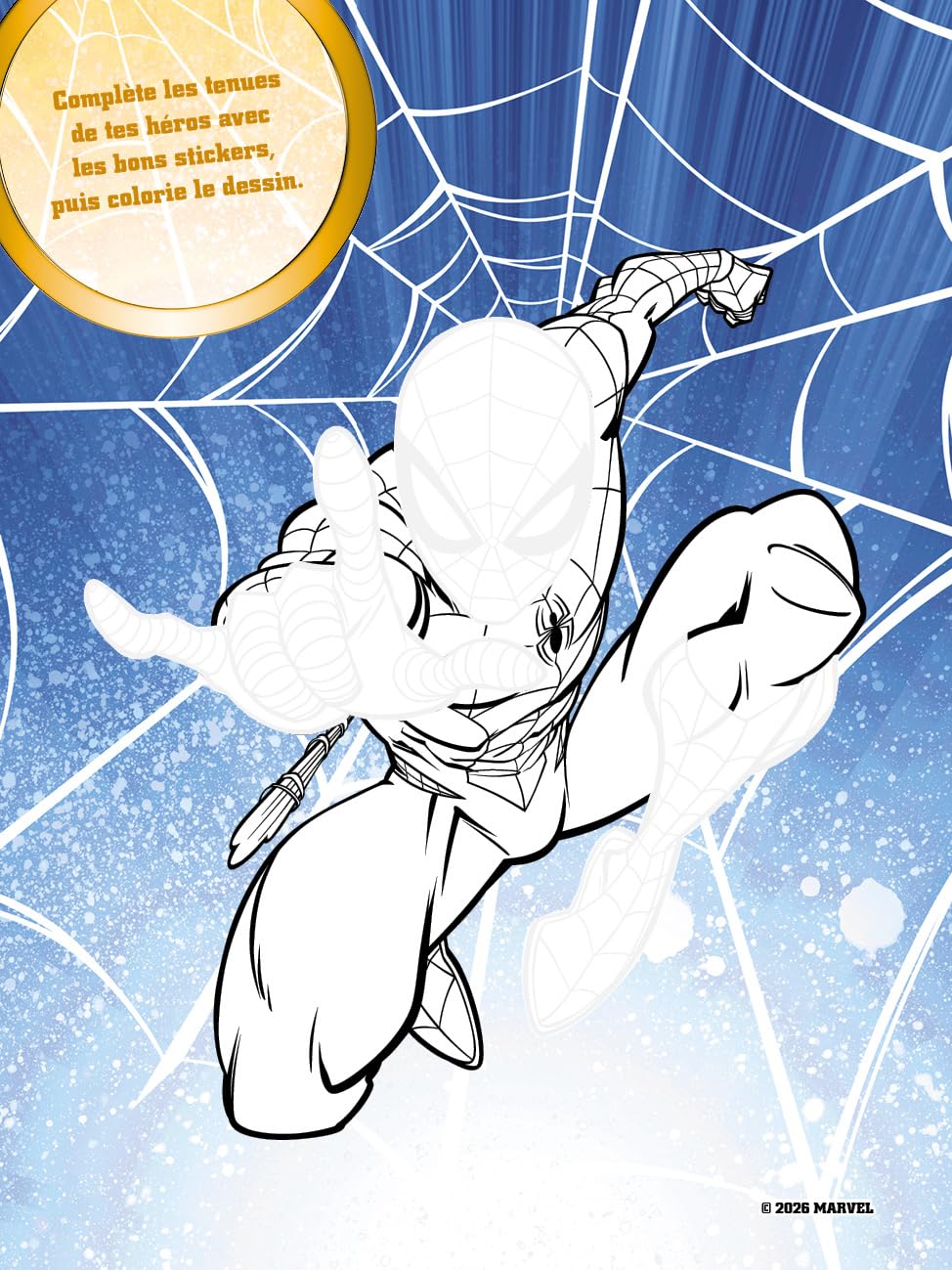 marvel-spider-man-colorie-habille-pr-ts-combat-5-ans-autocollants image 2