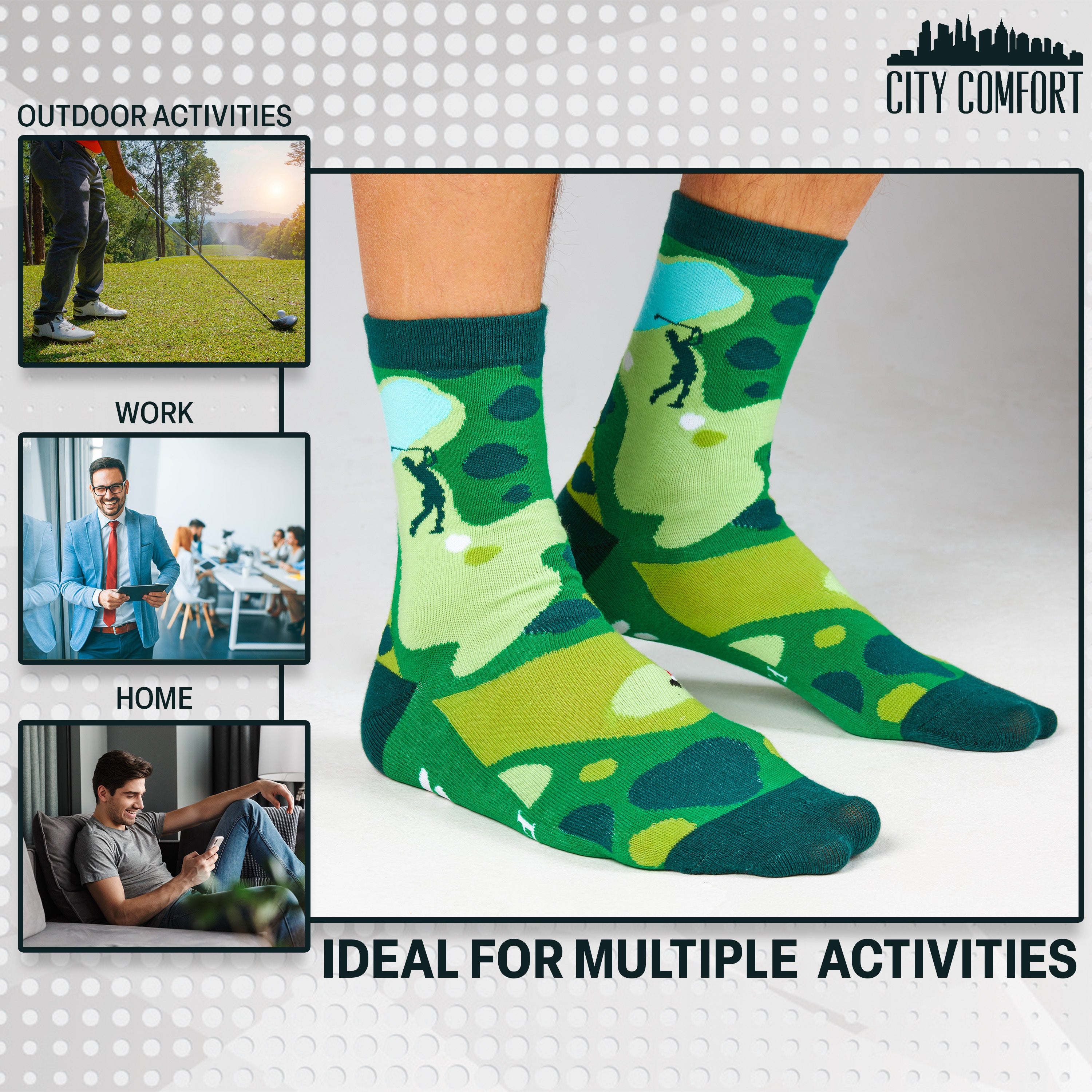 citycomfort-chaussettes-golf-homme-porte-cl-s-1-paire image 4