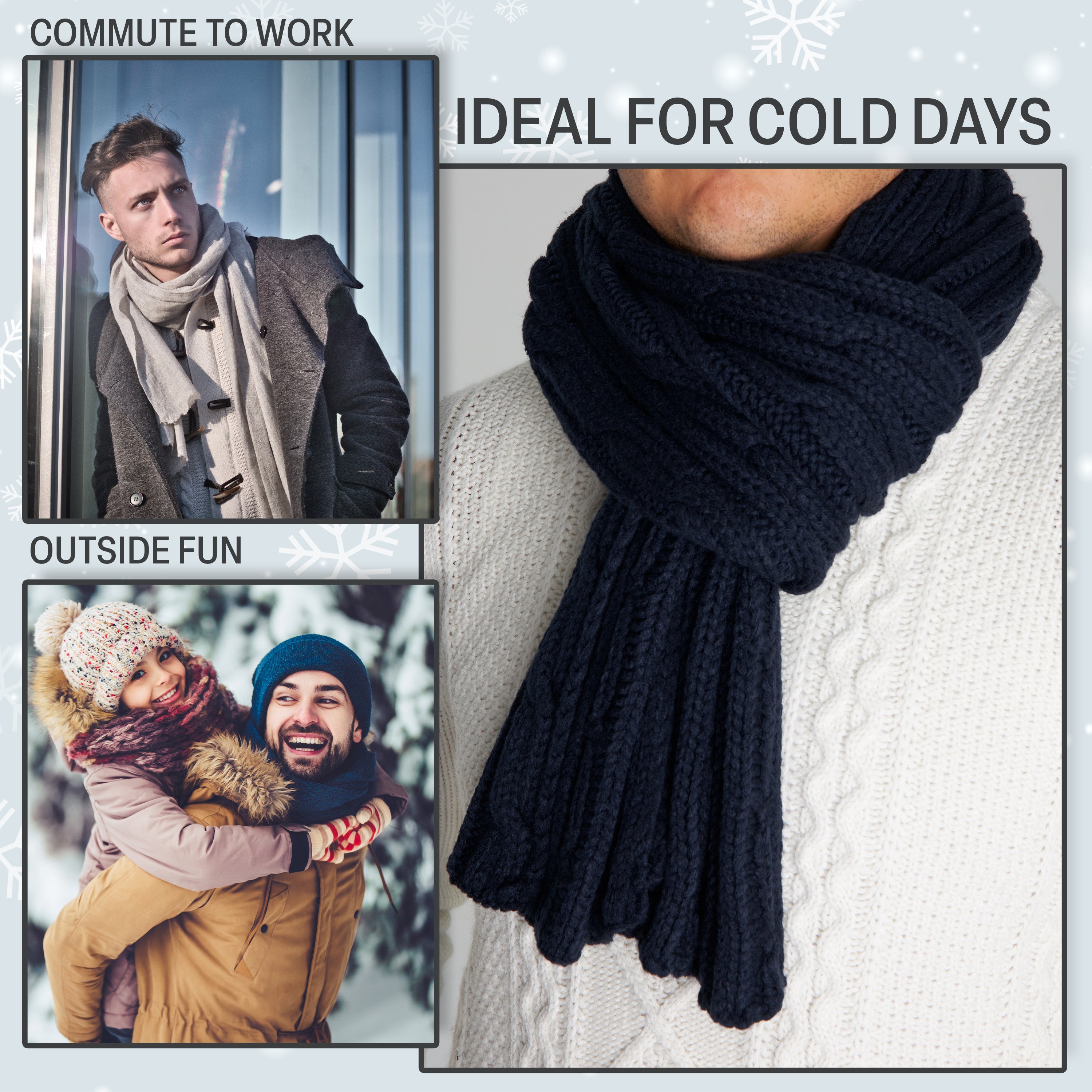citycomfort-charpe-homme-tricot-e-grise-chaude image 4