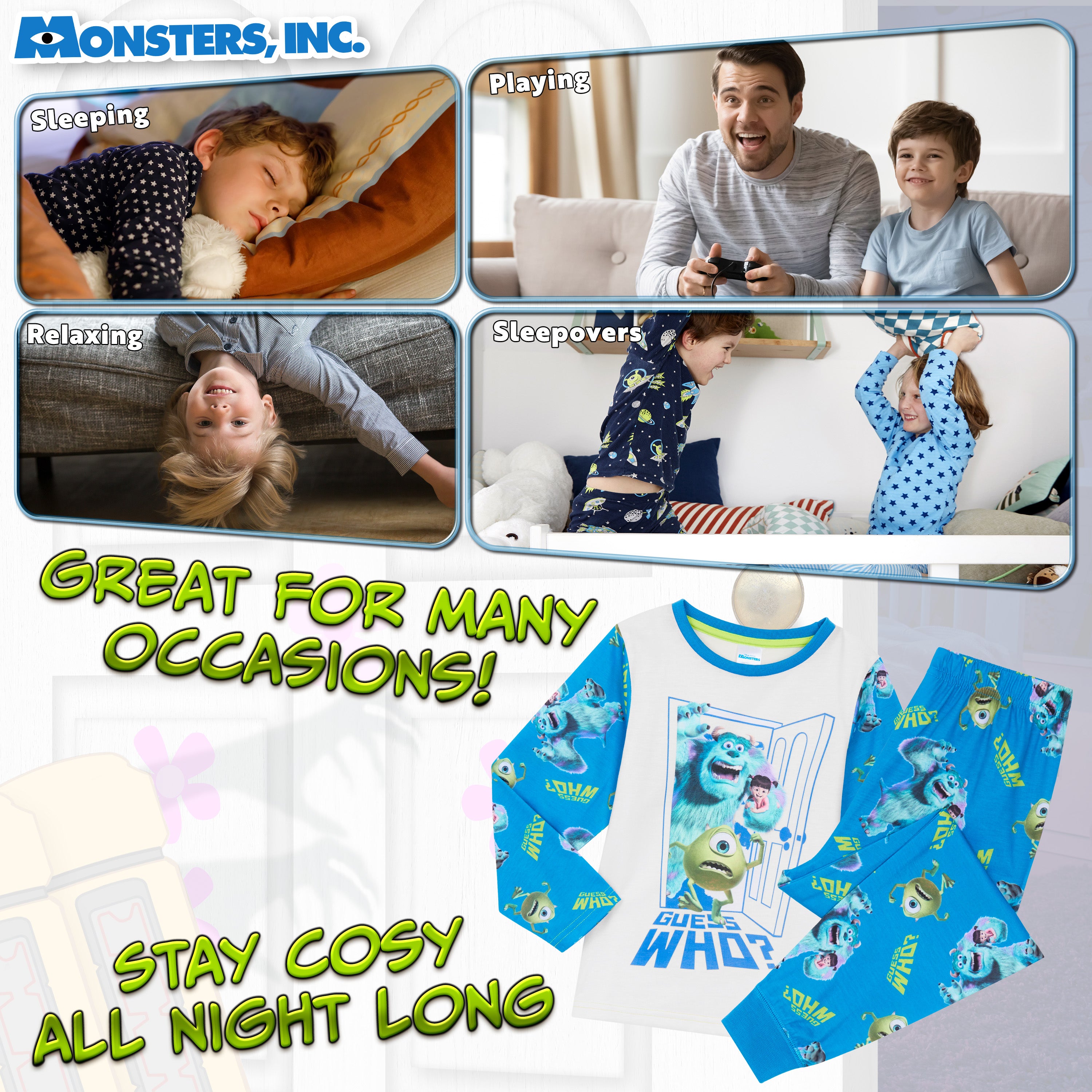 disney-monstres-et-cie-pyjama-enfant-2-pieces-manches-longues image 4
