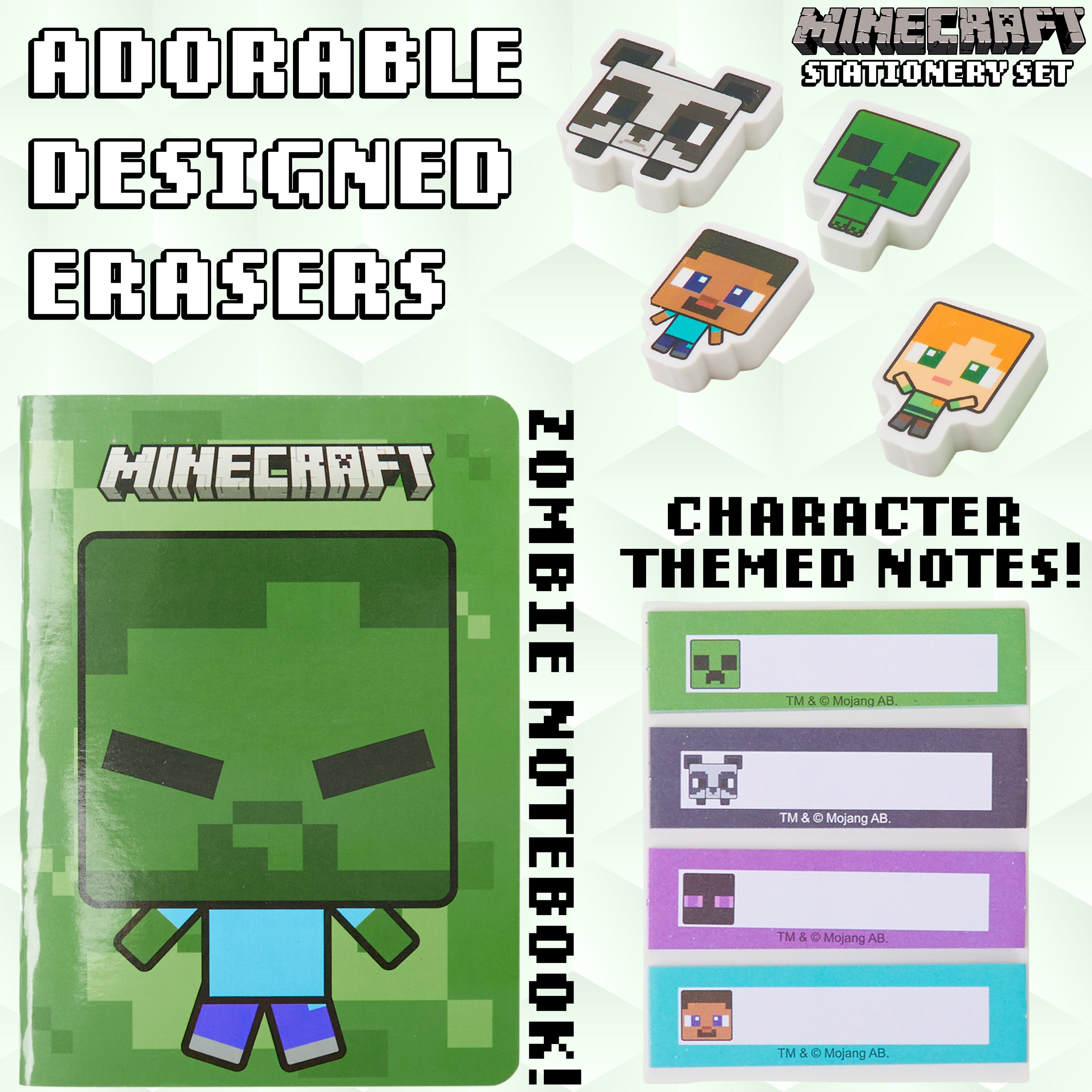 minecraft-trousse-garnie-enfant-verte-set-papeterie-cole image 5
