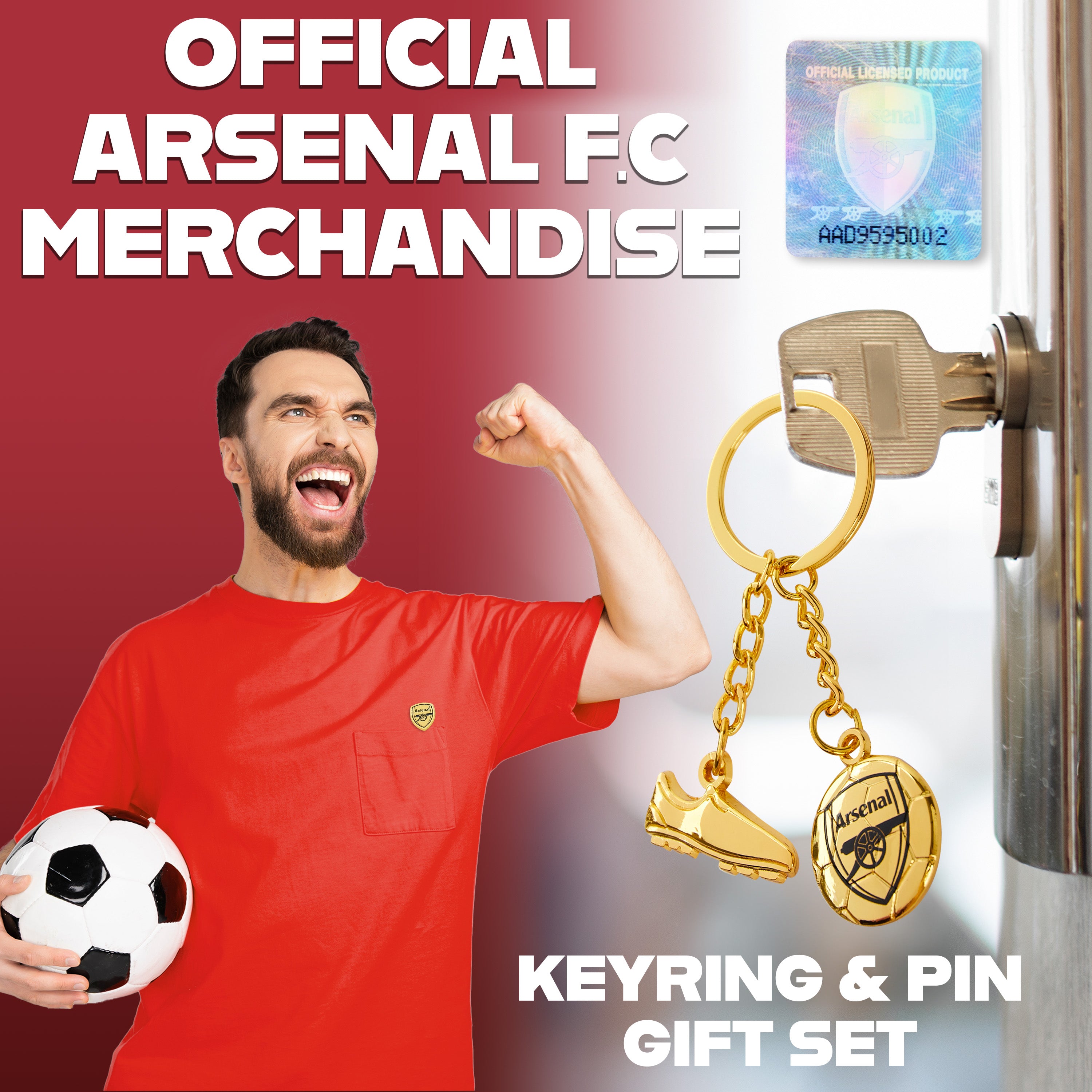arsenal-porte-cl-s-pin-s-badge-supporter-coffret-2-pi-ces image 3