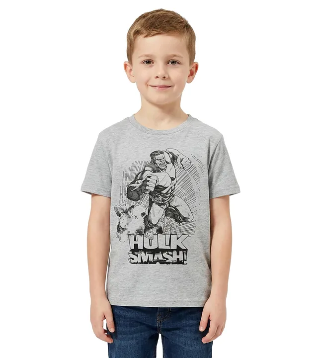 marvel-t-shirt-gar-on-gris-m-lange-coton-hulk-lot-1 image 1