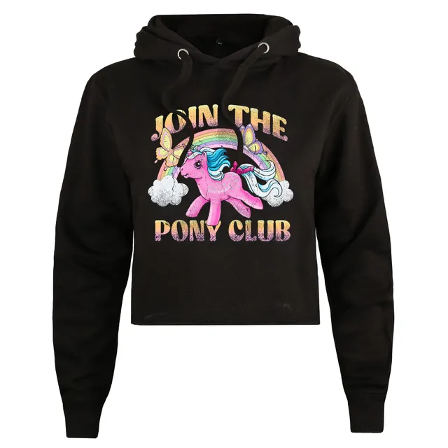 my-little-pony-join-the-pony-club-sweat-capuche-court-noir-femme-xl image 1