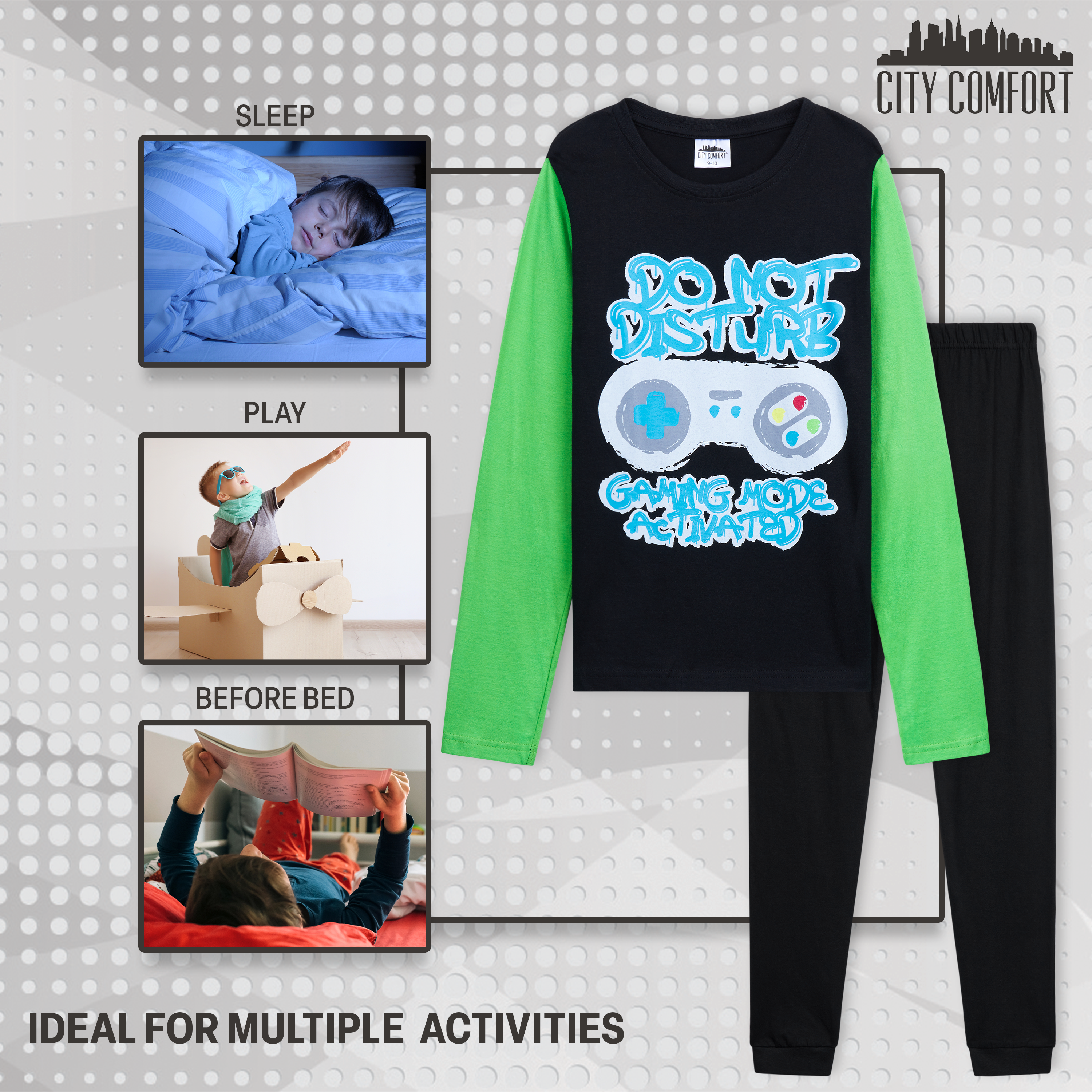 citycomfort-pyjama-gar-on-gamer-long-9-10-ans image 2