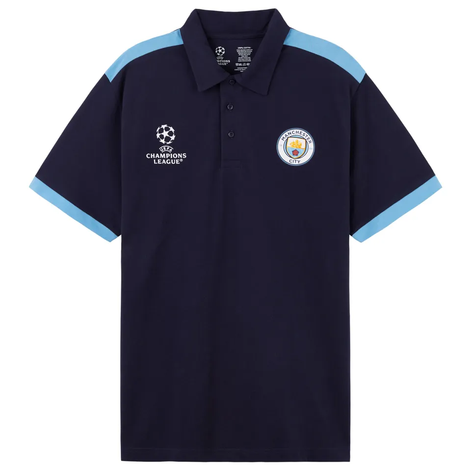 manchester-city-polo-homme-manches-courtes-bleu-taille-m image 1