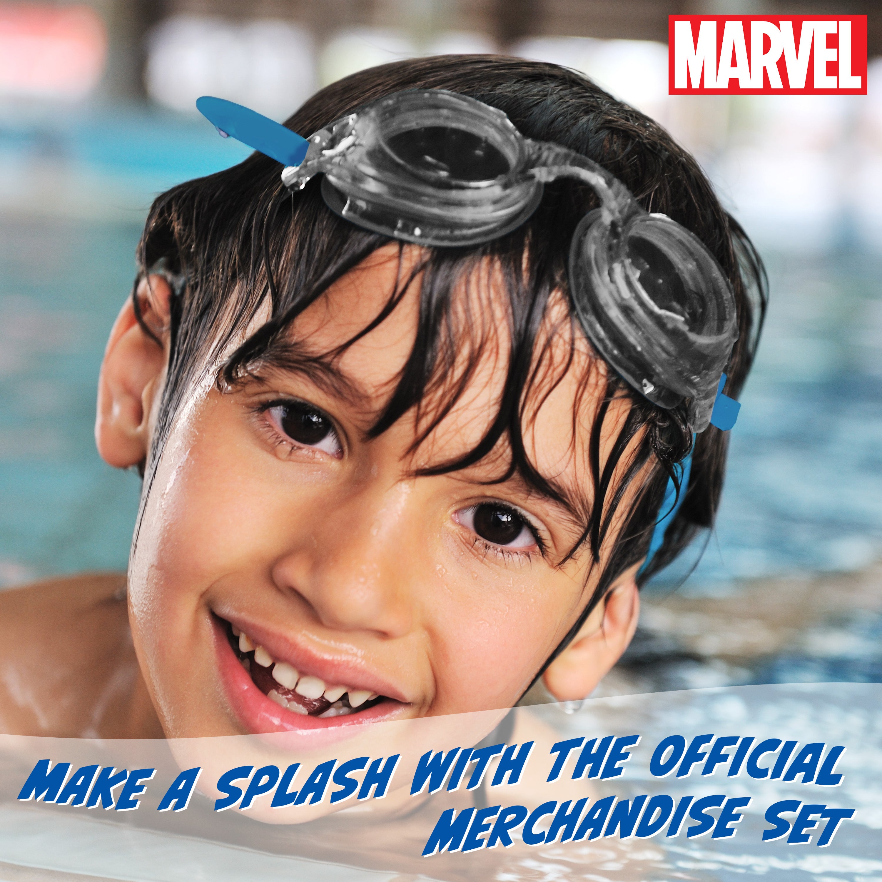 marvel-avengers-lunettes-de-piscine-enfant-bonnet-bleu-6-14-ans image 3