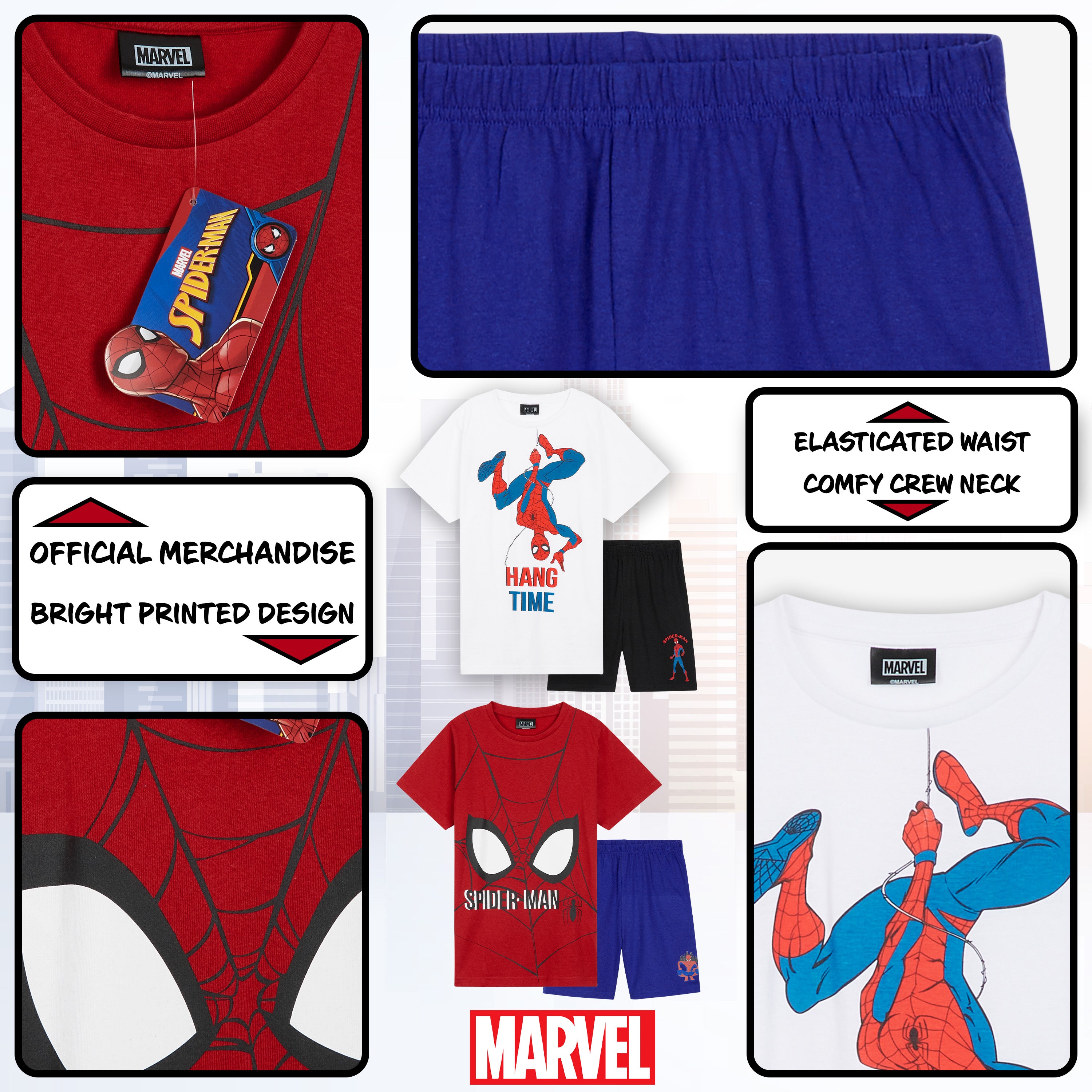 marvel-spider-man-pyjama-court-gar-on-coton-lot-de-2-7-8-ans image 5
