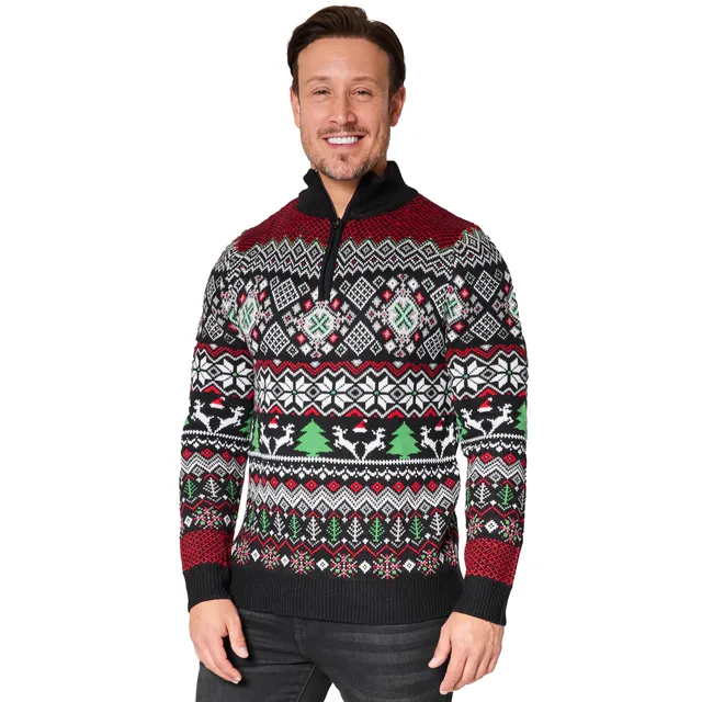 get-trend-men-pull-de-no-l-homme-demi-zip-tricot-taille-m image 1