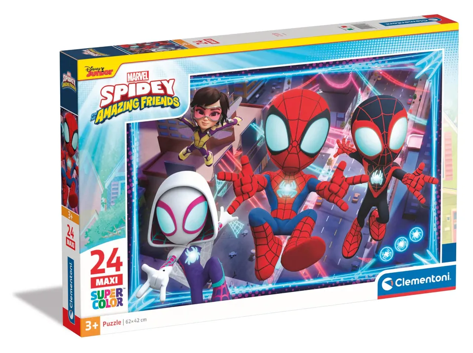marvel-spidey-et-ses-amis-puzzle-enfant-24-maxi-pi-ces-62x42-cm image 1