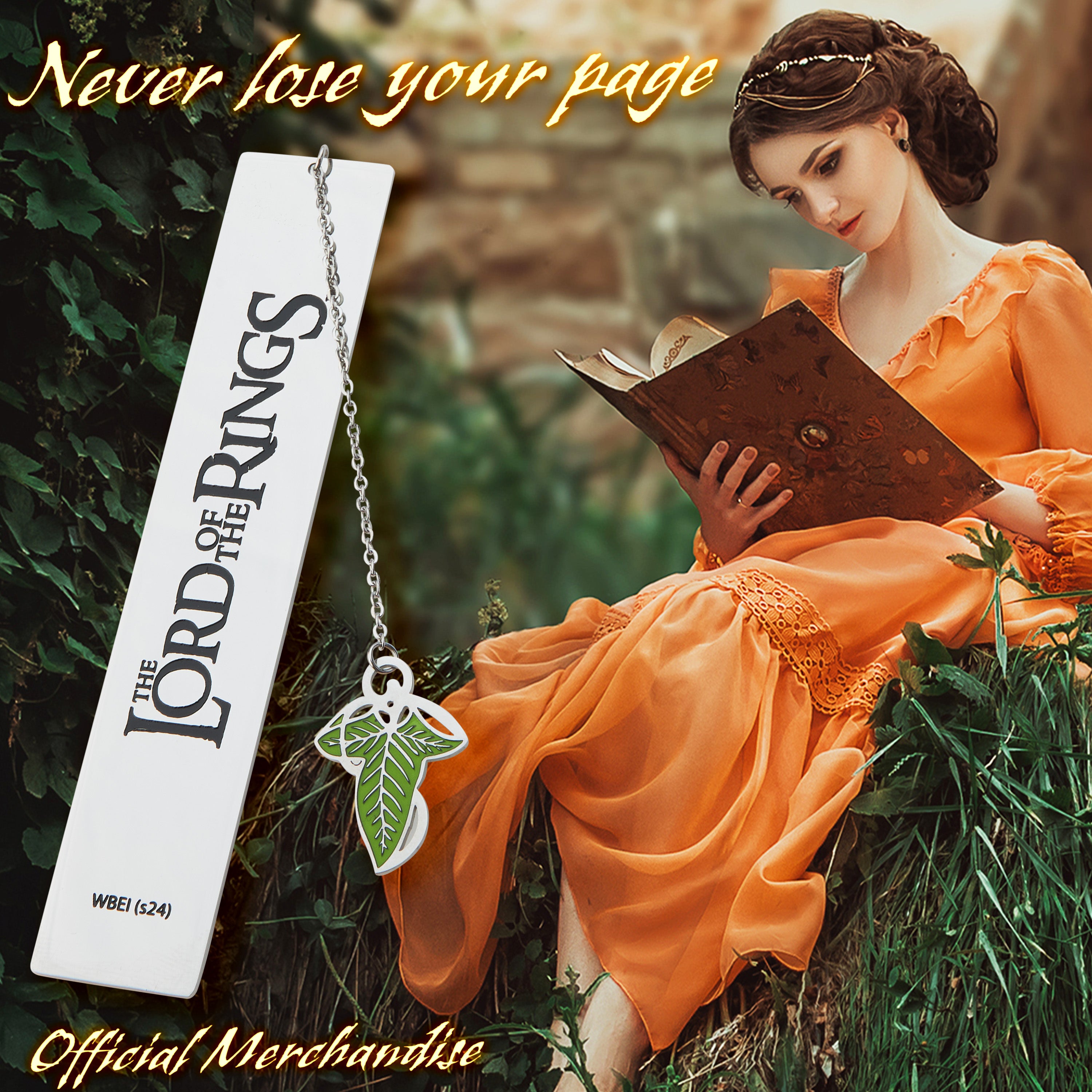 lord-of-the-rings-marque-page-m-tal-argent-feuille-coffret image 3