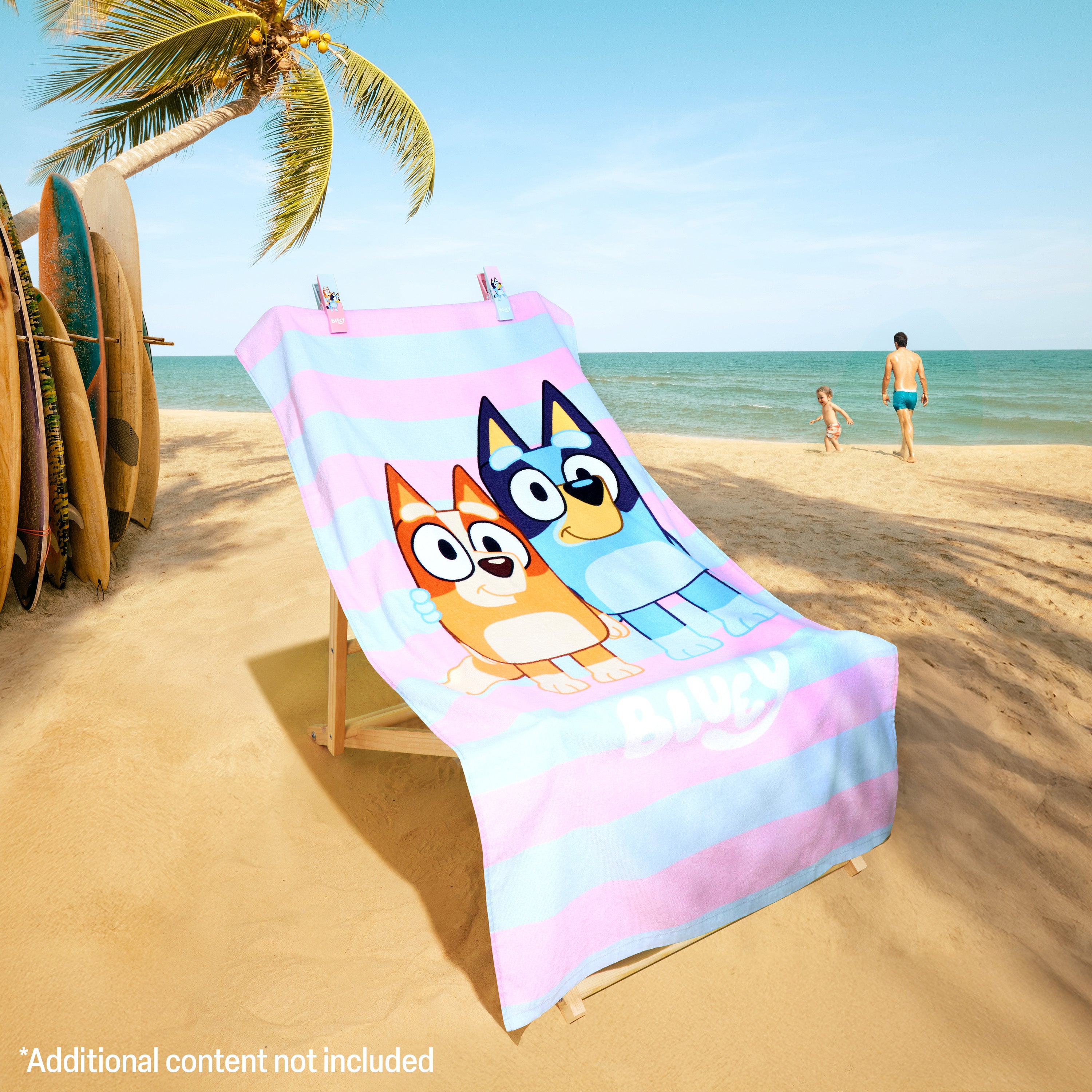 bluey-serviette-plage-enfant-coton-140x70cm-2-pinces image 5