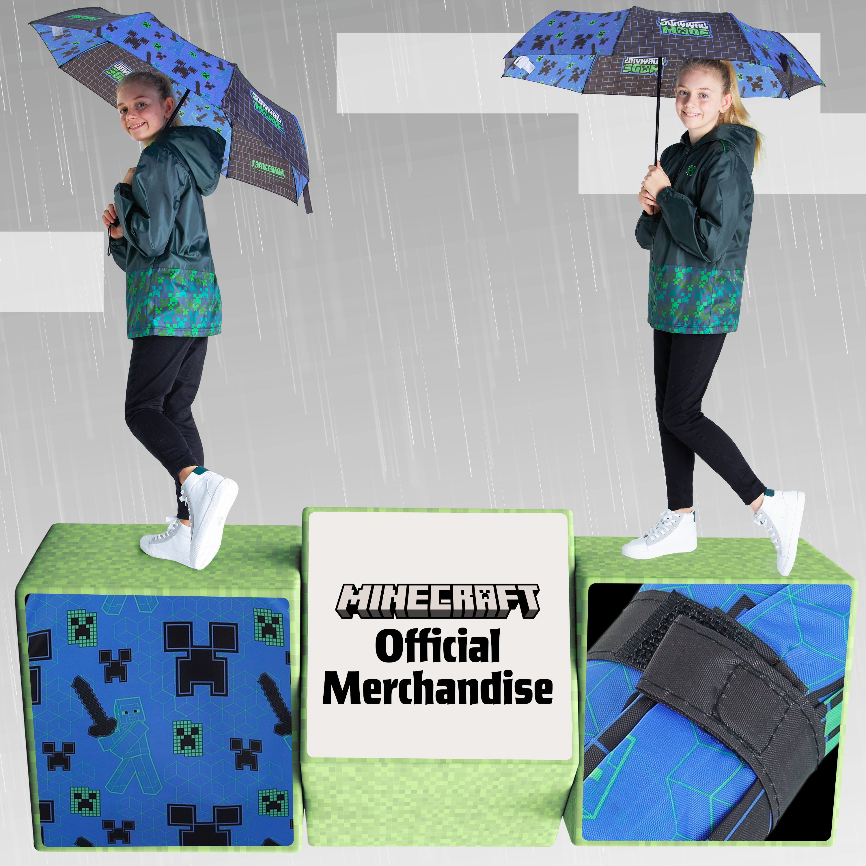 minecraft-parapluie-pliant-enfant-t-lescopique-l-ger image 5