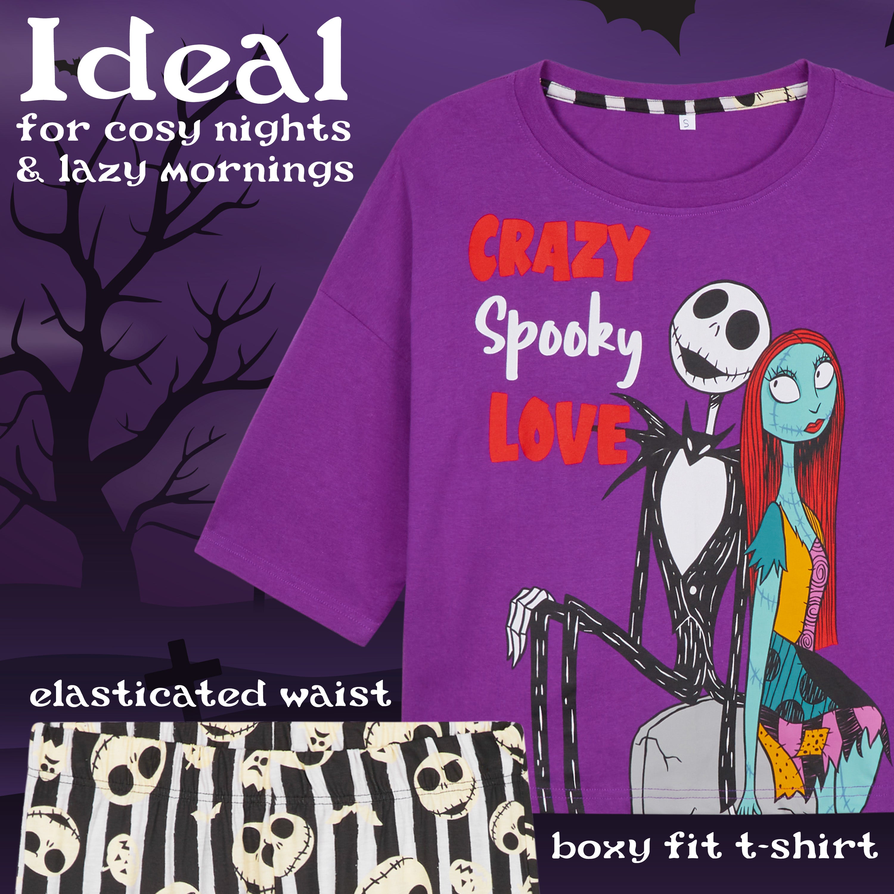 disney-pyjama-femme-long-coton-2-pi-ces-d-tente image 3
