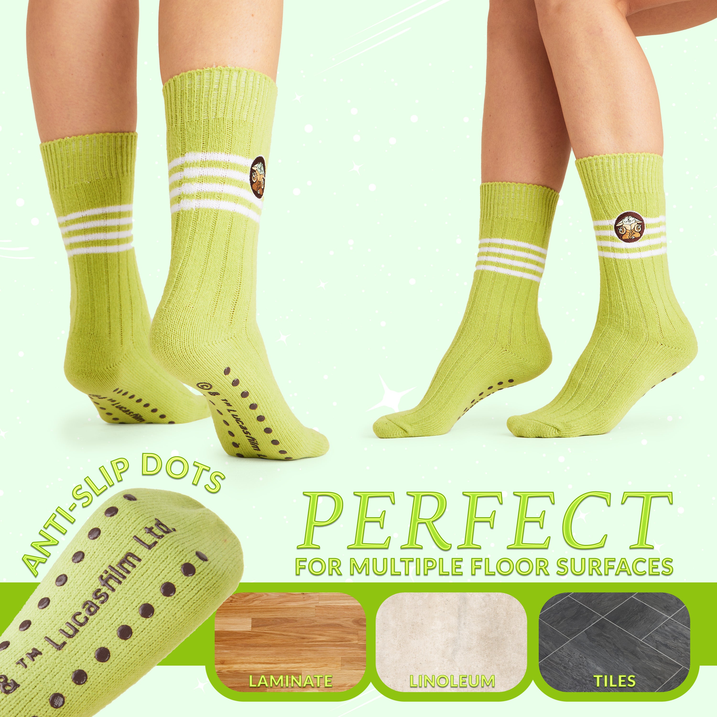 disney-baby-yoda-chaussettes-pilou-femme-antidesrapantes-taille-unique image 3