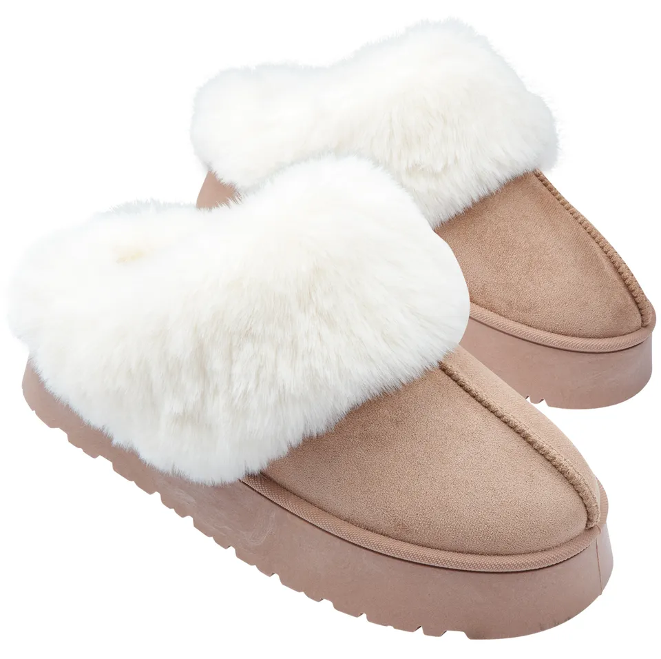 get-trend-women-citycomfort-pantoufles-femme-sherpa-beige-chaud image 1