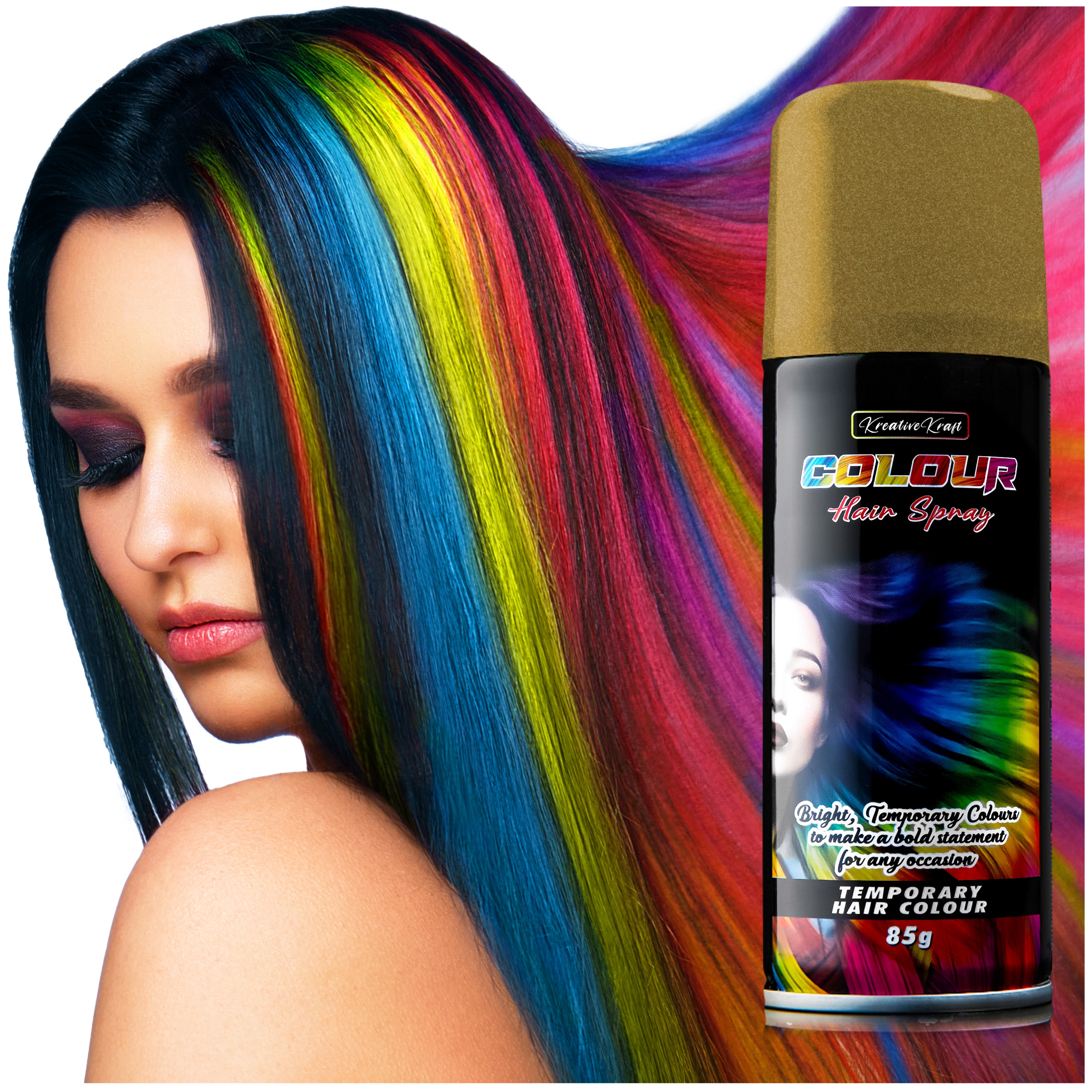 kreativekraft-spray-couleur-cheveux-noir-200ml-temporaire image 7