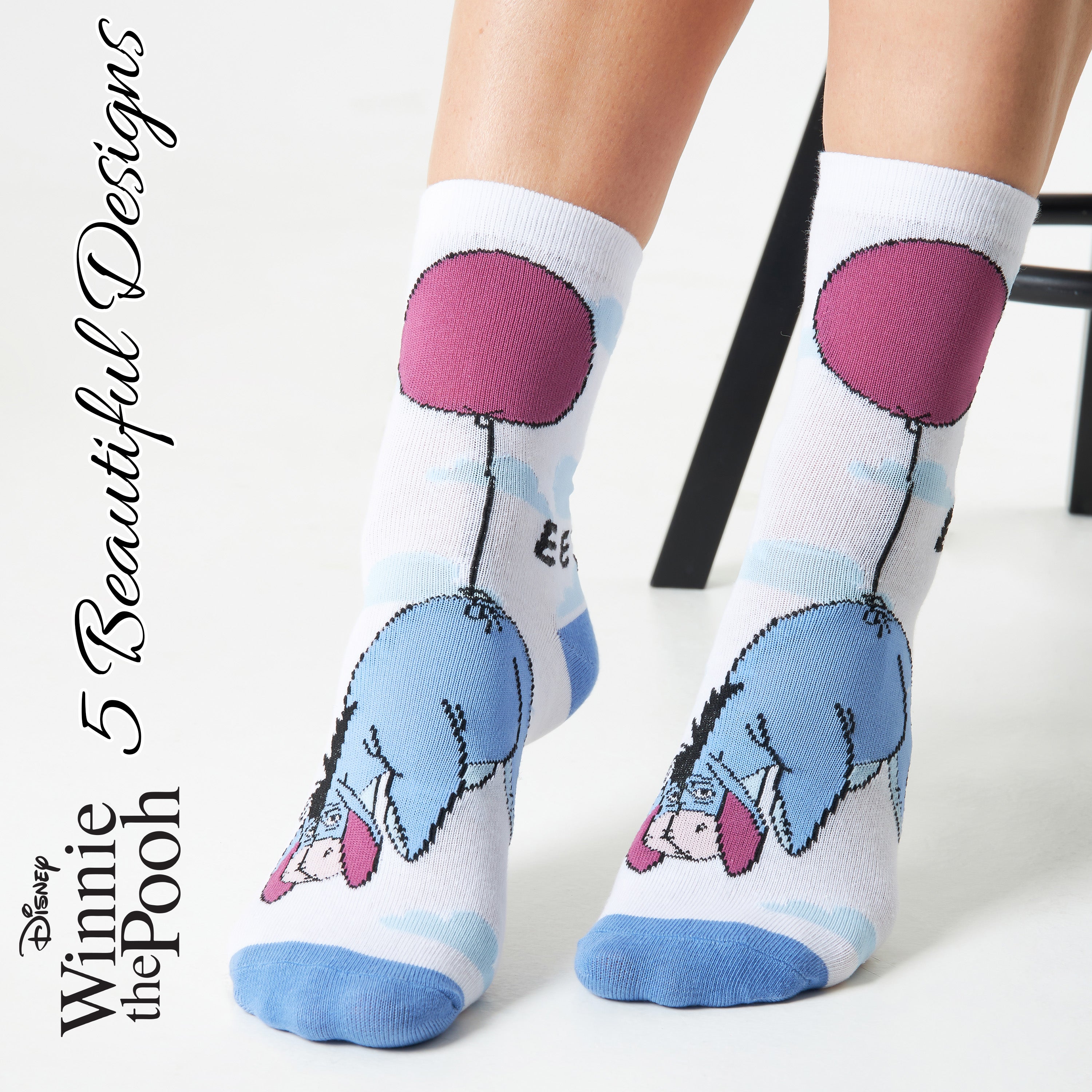 disney-stitch-chaussettes-femme-mi-mollet-lot-de-5 image 7