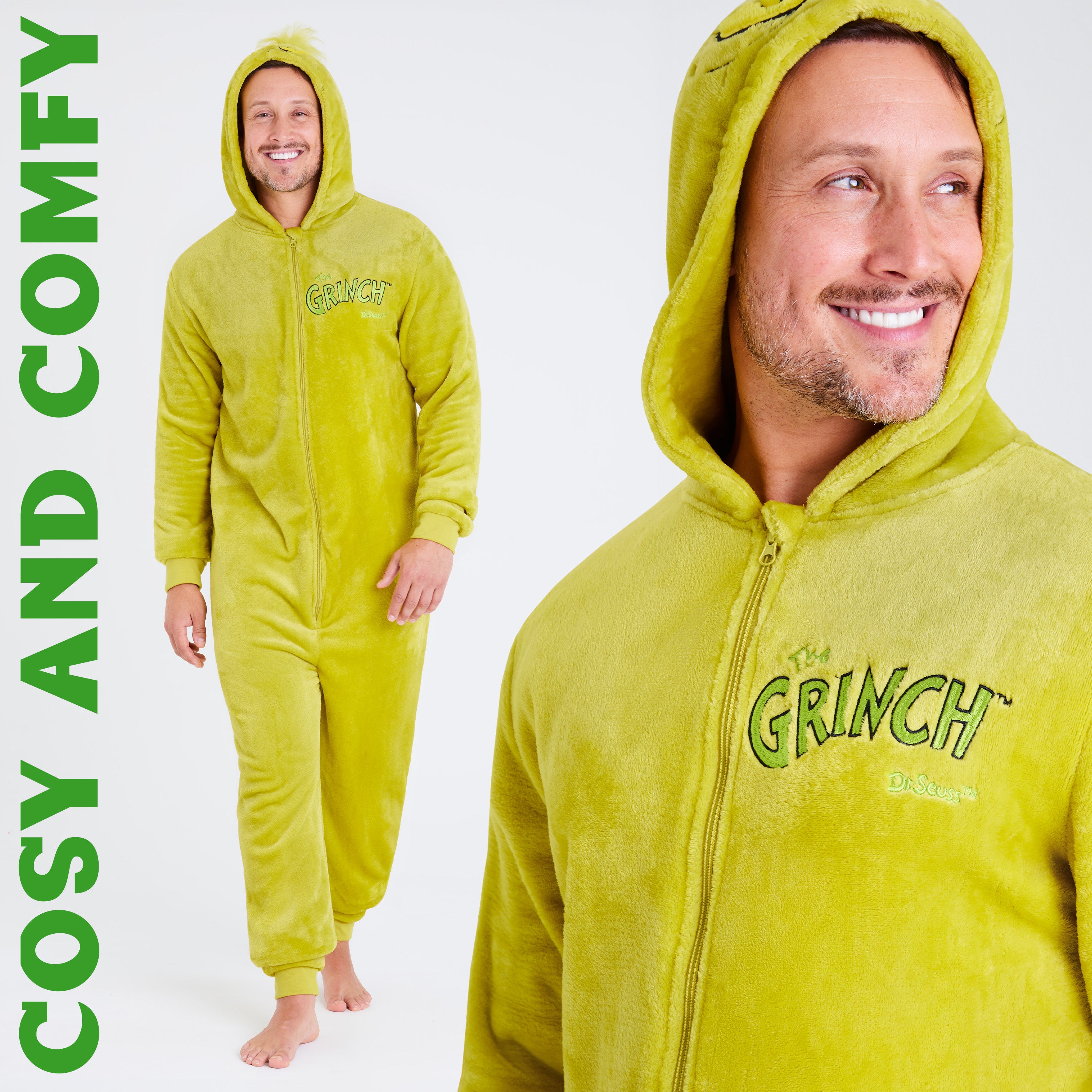 grinch-combinaison-polaire-homme-capuche-pyjama-chaud image 4