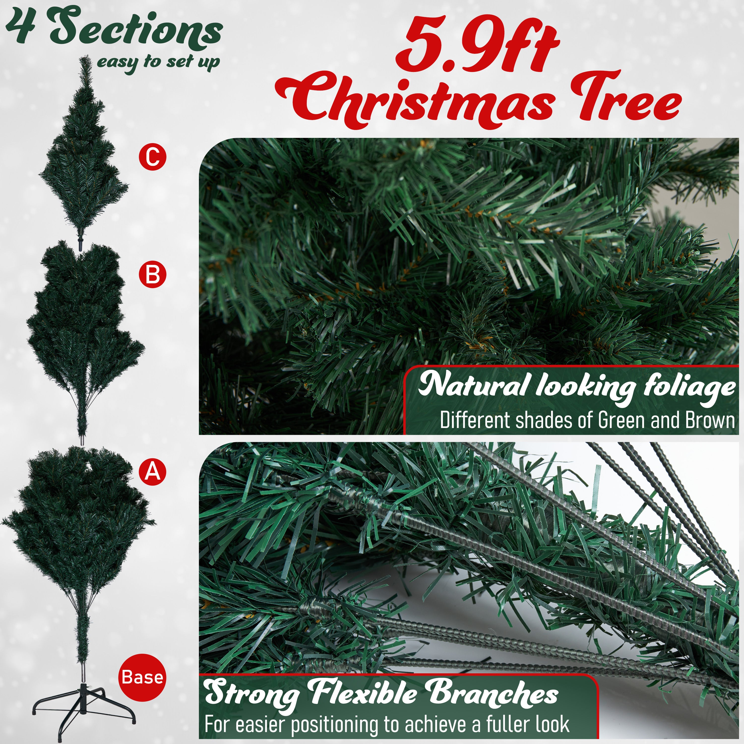 deco-express-sapin-artificiel-vert-180-cm-pied-m-tal image 2