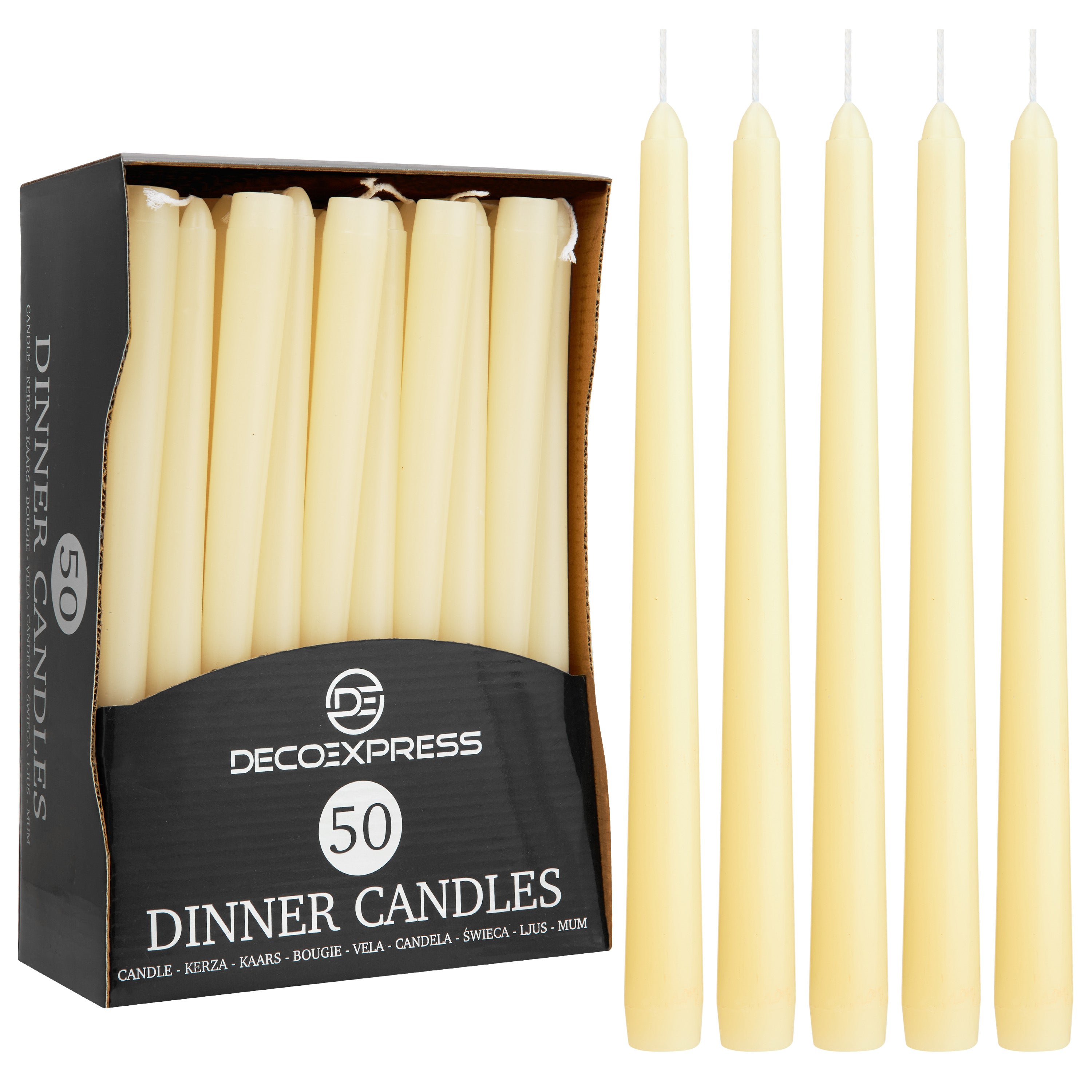 get-trend-bougies-chandelier-ivoire-tige-lot-50-longue image 1