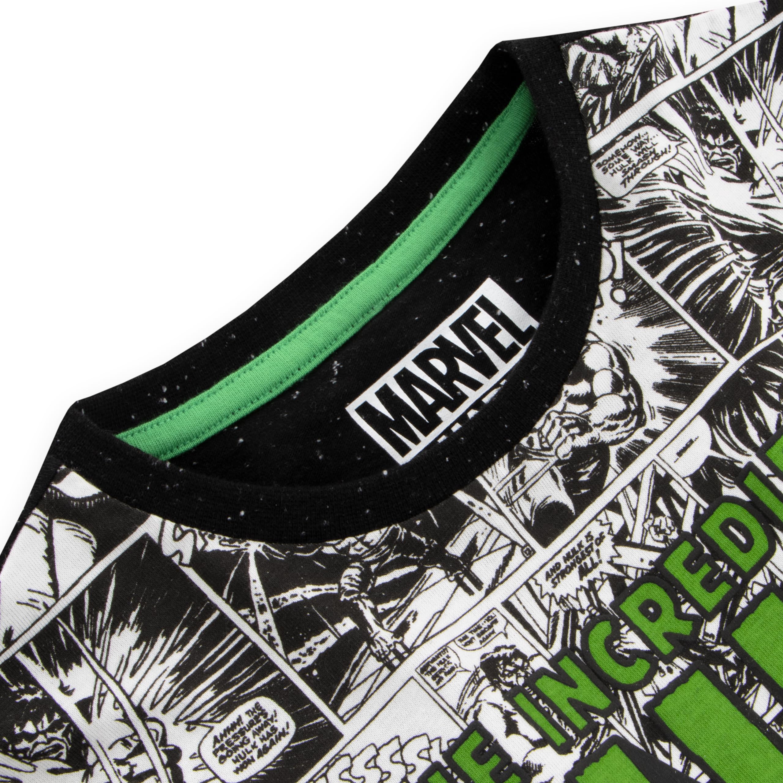 marvel-hulk-t-shirt-gar-on-7-8-ans-manches-courtes-vert-coton image 8