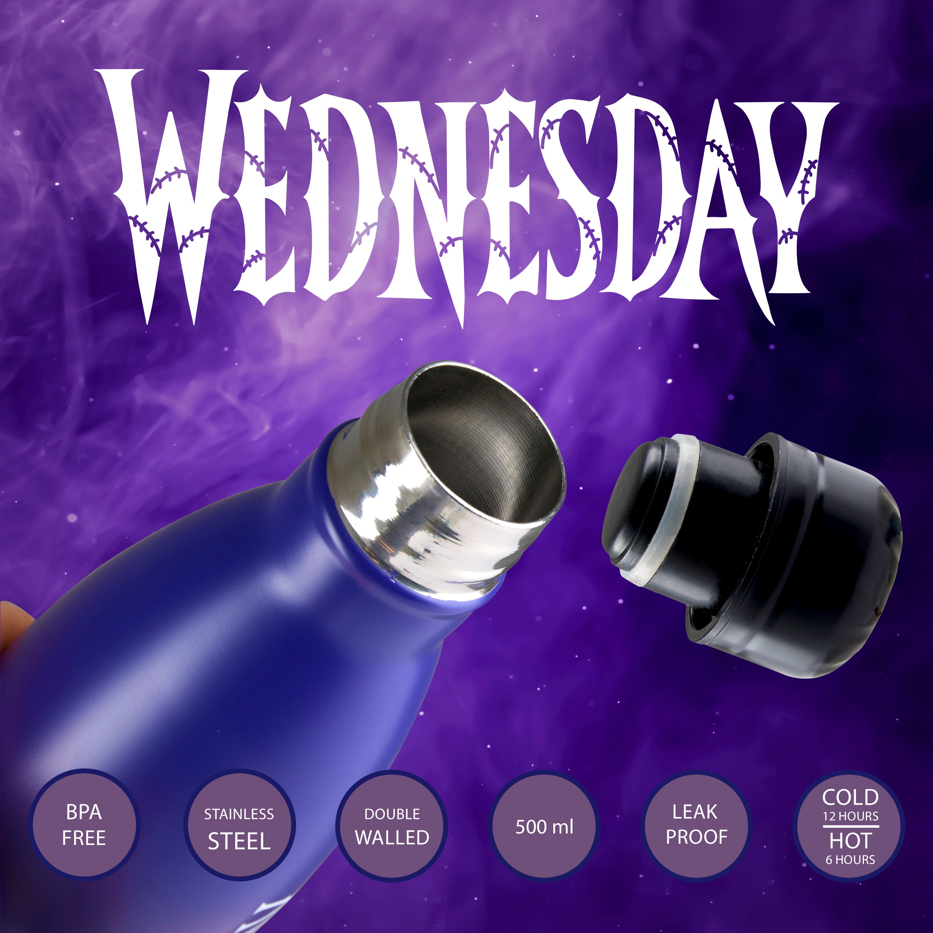 wednesday-gourde-isotherme-inox-500-ml-wednesday-addams image 5