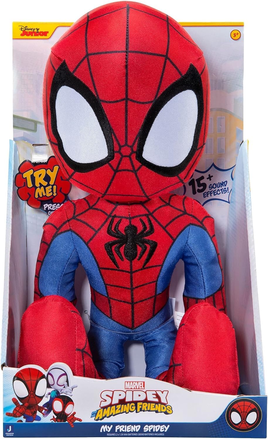 marvel-spidey-peluche-sonore-my-friend-40-cm-rouge-snf0050 image 2