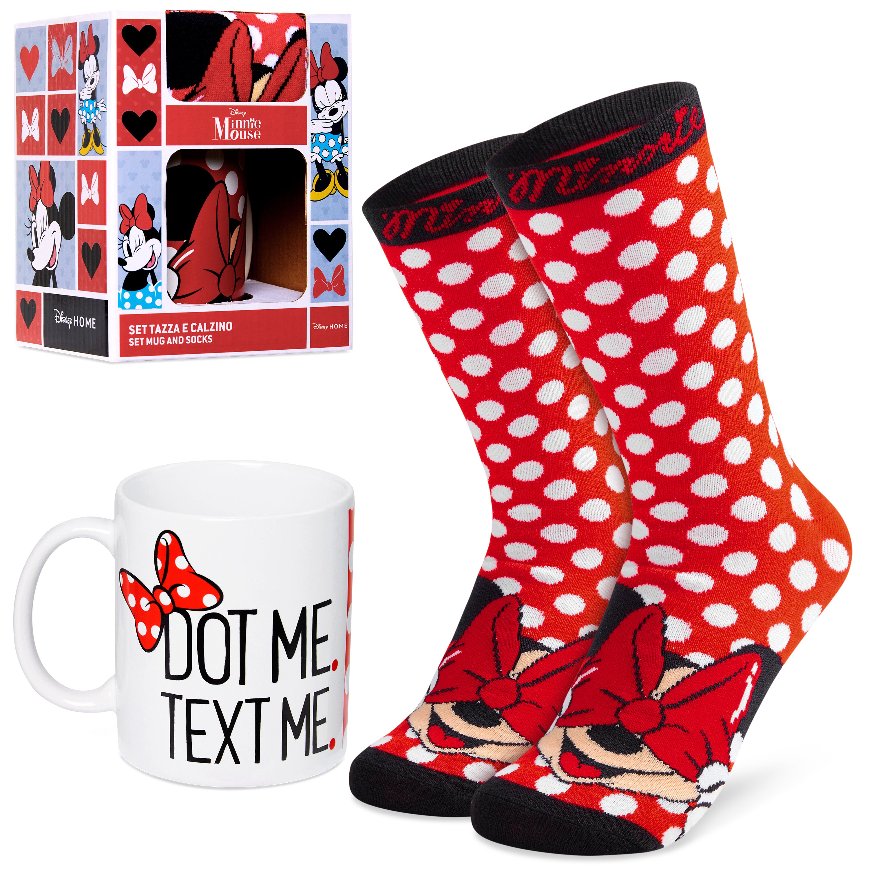 disney-minnie-coffret-mug-chaussettes-femme-rouge image 1