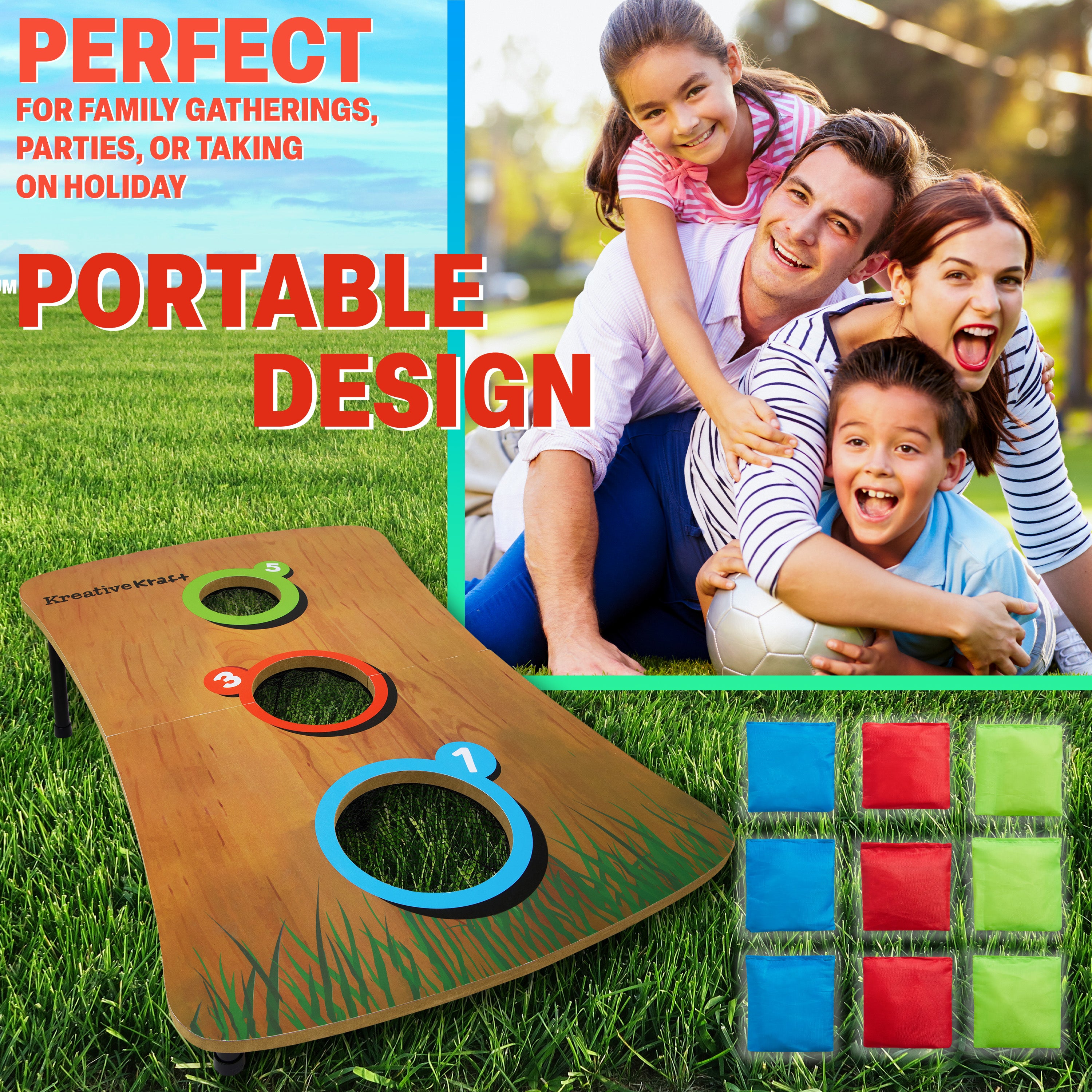 kreativekraft-cornhole-jeu-de-lancer-sacs-bois-jardin-famille image 4