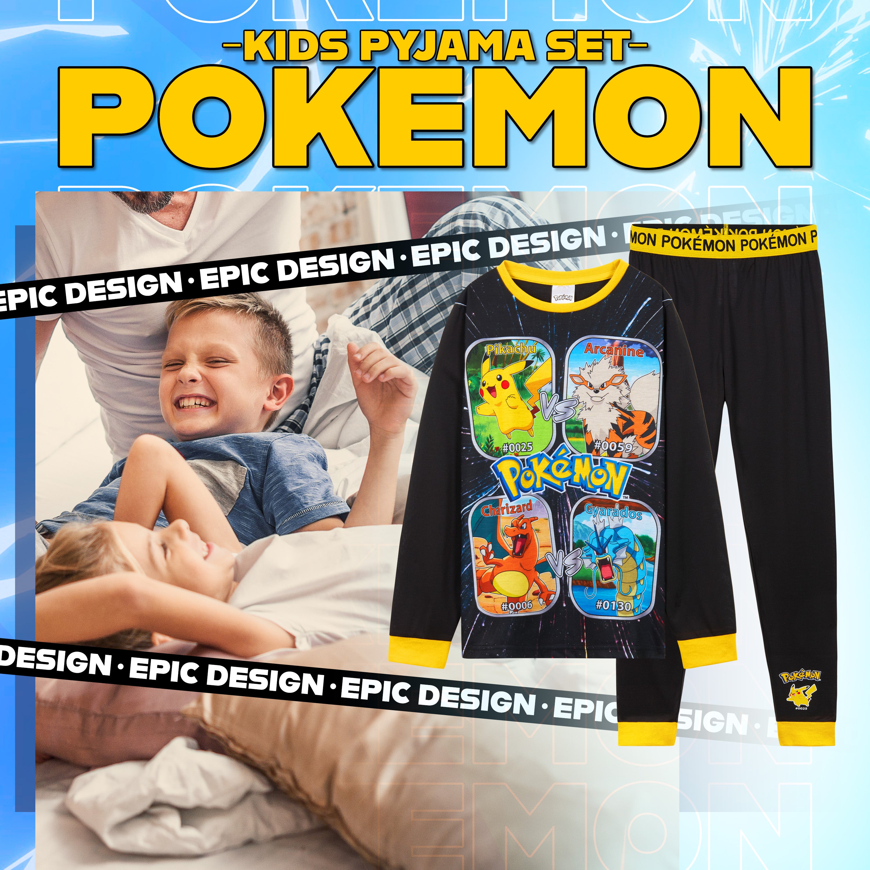 pok-mon-pikachu-pyjama-gar-on-manches-longues-2-pi-ces image 2